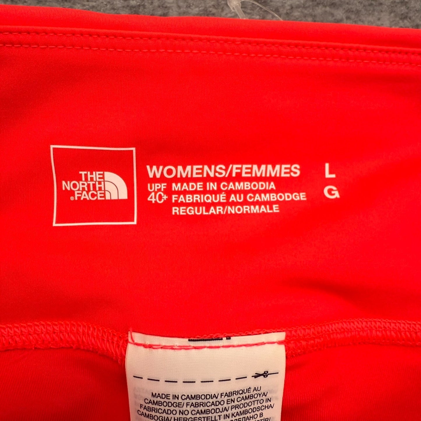NEW The North Face Women's Size Large Red Fitted Athletic Trail Pants UPF 40+