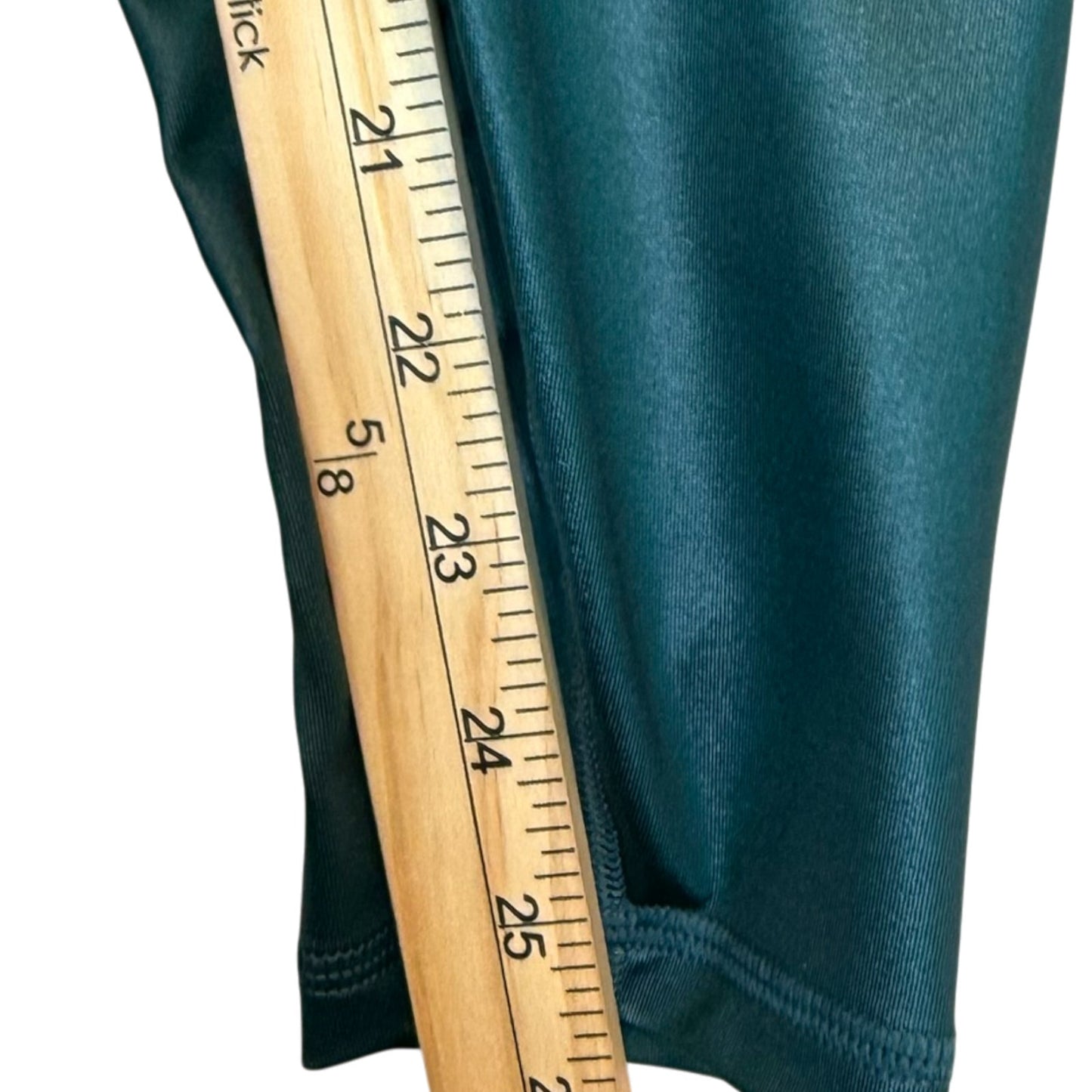 Spiritual Gangster Women’s M SET Wet Look Teal Crop Tank & High Waist Legging Set NW