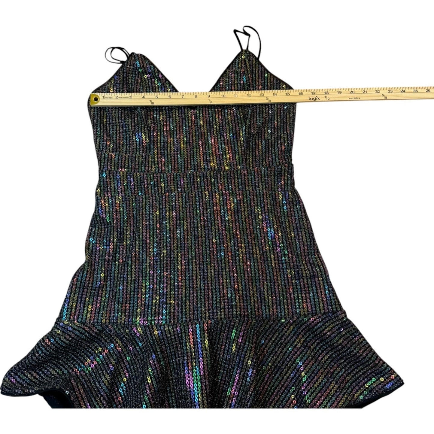X by NBD Women's Size Medium V-Neck Sequin Sheath Party Dress 100% Polyester