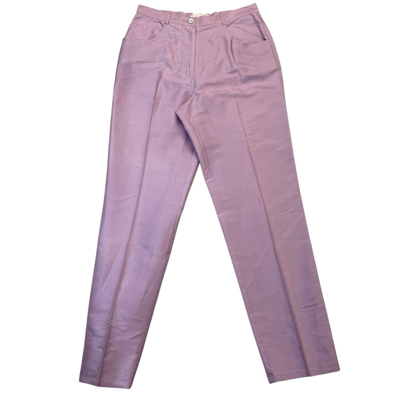 Doncaster 100% Silk Pantsuit Lilac Purple Size 4 Y2K Career Suit Women's