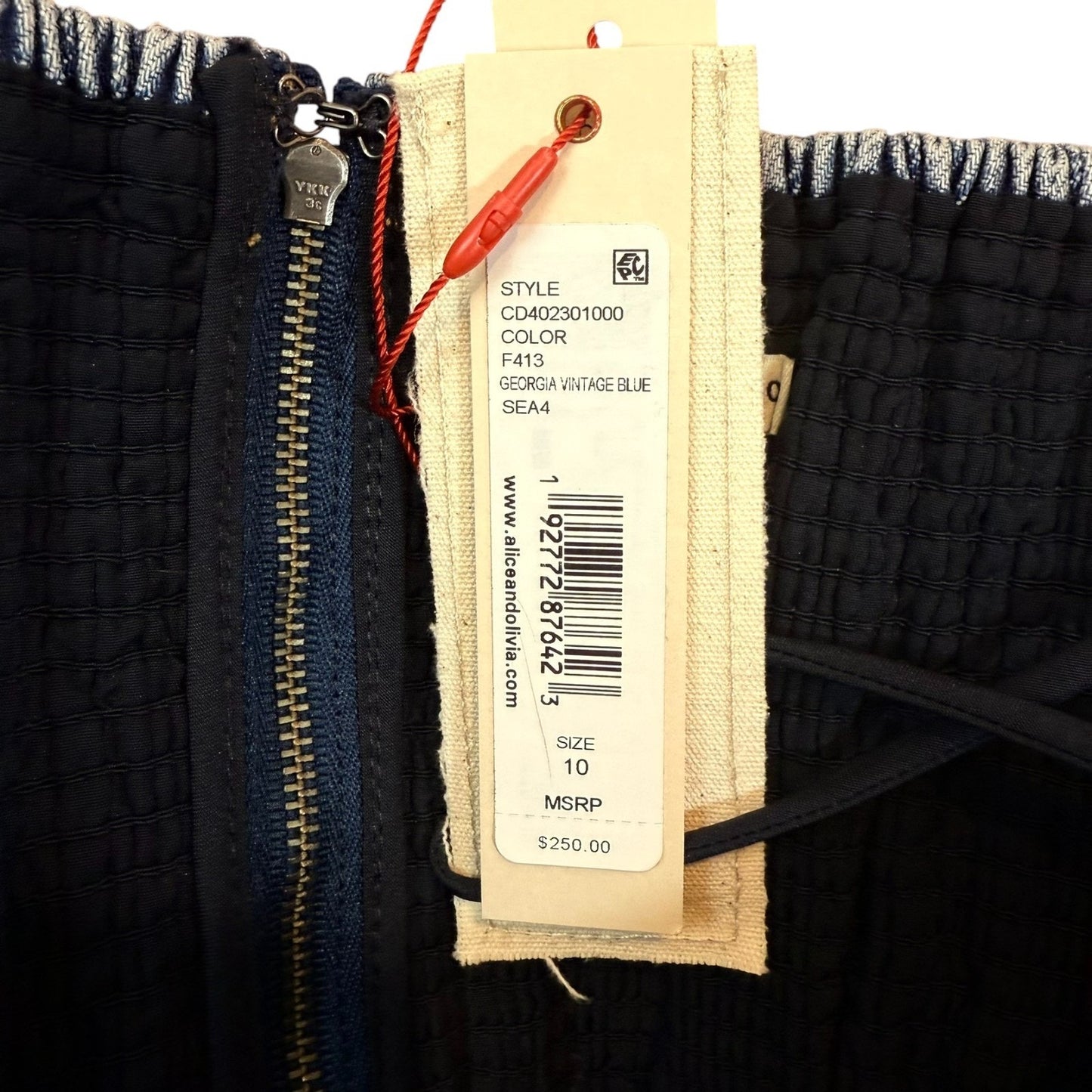 Alice + Olivia Women's Size 10 Denim Sleeveless Halter- NEW MSRP $250 Blouse