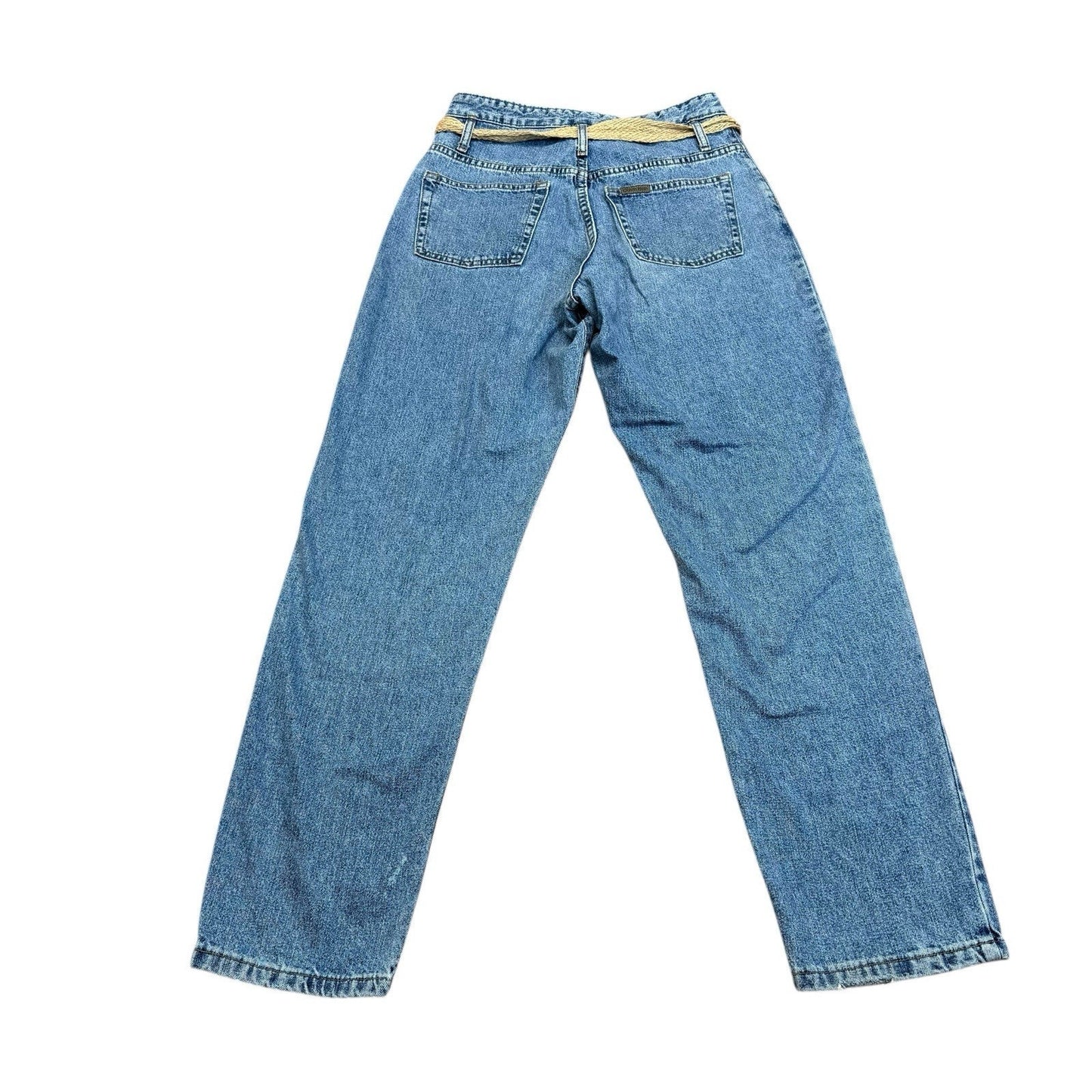 Vintage Y2K Calvin Klein Jeans Size 4 | 90s 00s CK Denim Rope Belt Straight Leg Women's