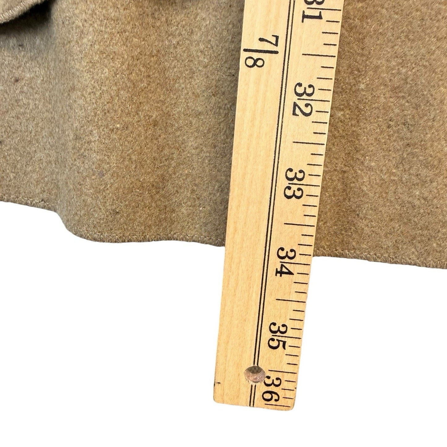 Oh Concept Camel Wool Blend Sleeveless Wrap Jacket Vest One Size Women's