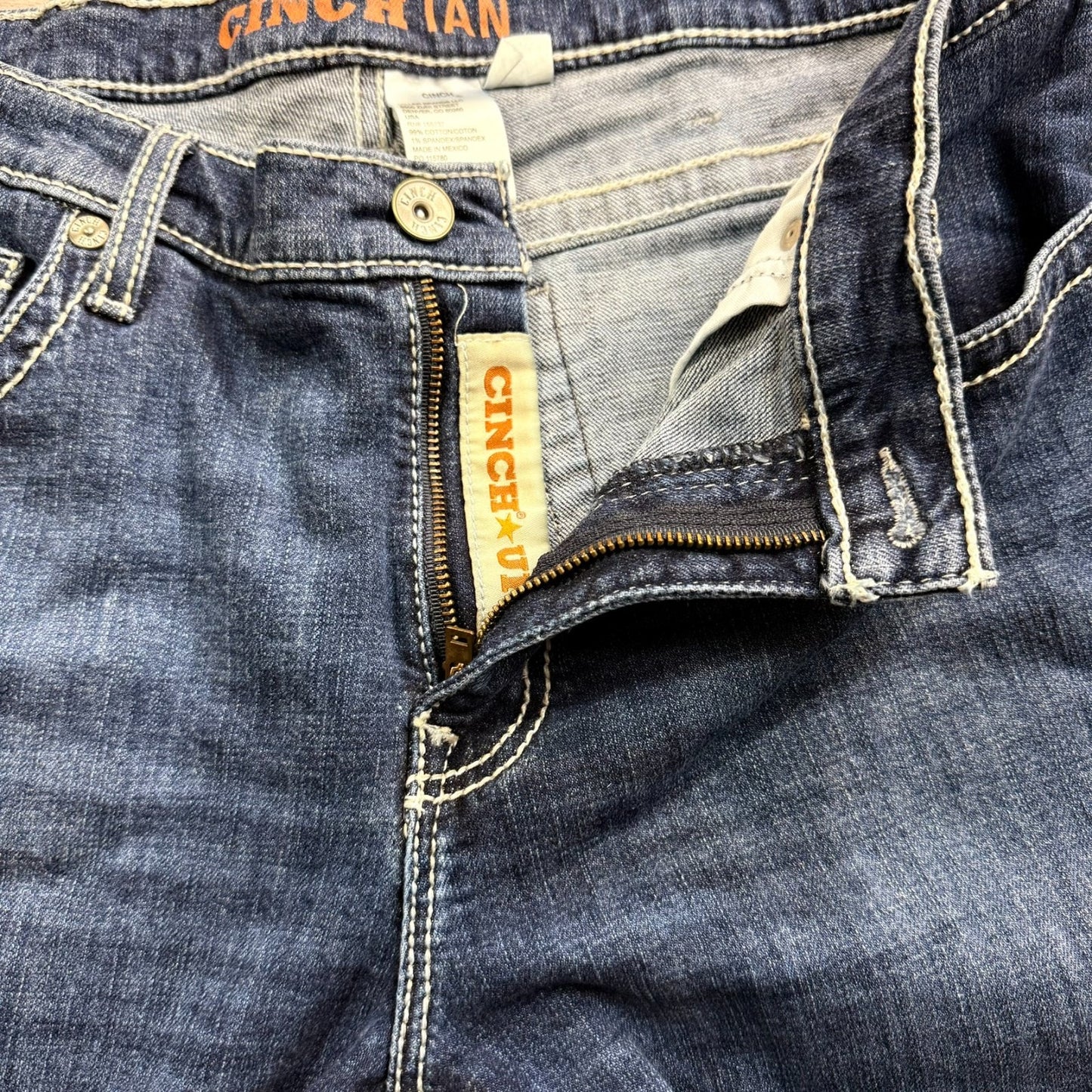 Cinch Ian Jeans Men’s 36x32 Dark Wash Slim Fit Western Denim