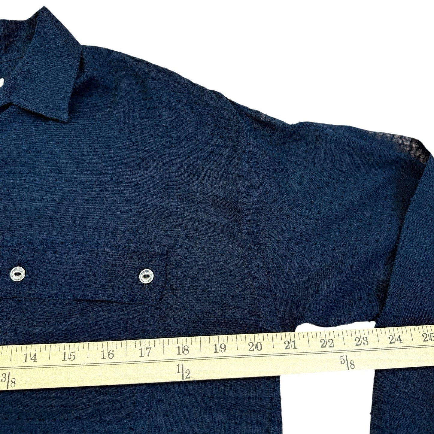 Vintage Bill Atkinson Navy Button-Up Front Women’s Size 10 Textured 90s