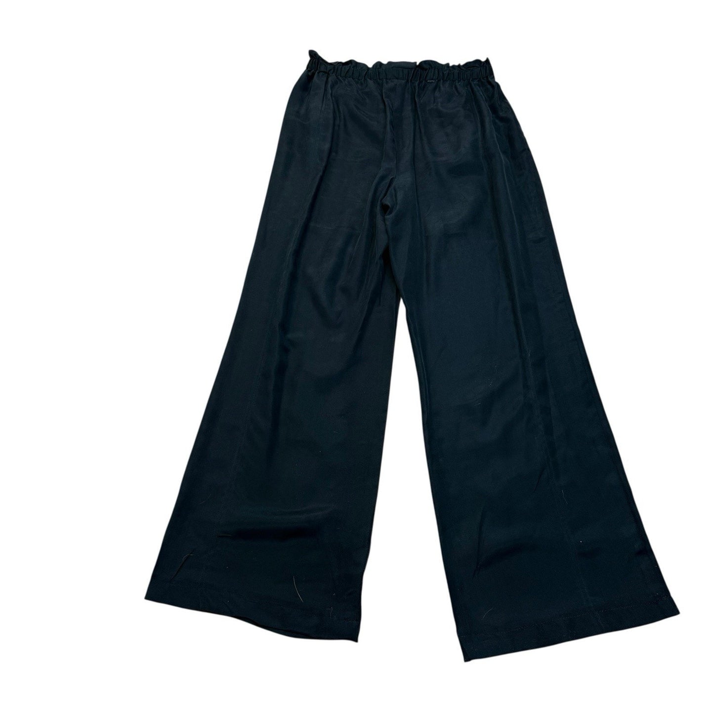 Doncaster Black 100% Silk Wide Leg Pants XS Elastic Waist Luxury Women's