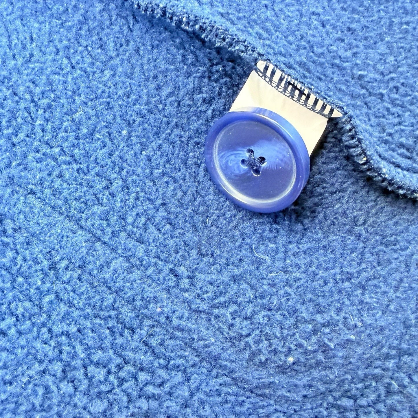 Patagonia Blue Double Breasted Fleece Jacket Women's M Peacoat Style