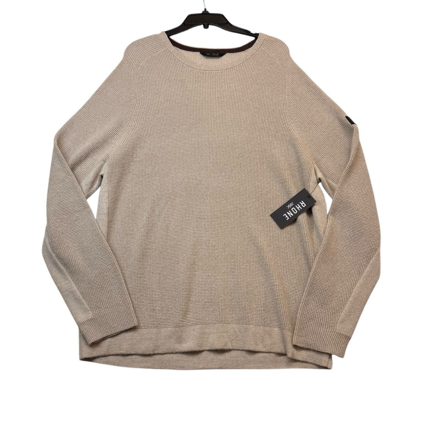 Men's Rhone Walden Waffle Knit Sweater XXL NWT Wool Cashmere Beige $178