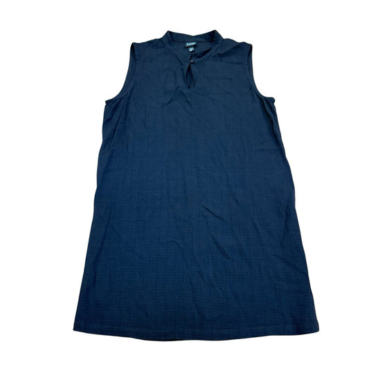 Eileen Fisher Black Sleeveless Tunic Top Women's Blouse XS Organic Cotton