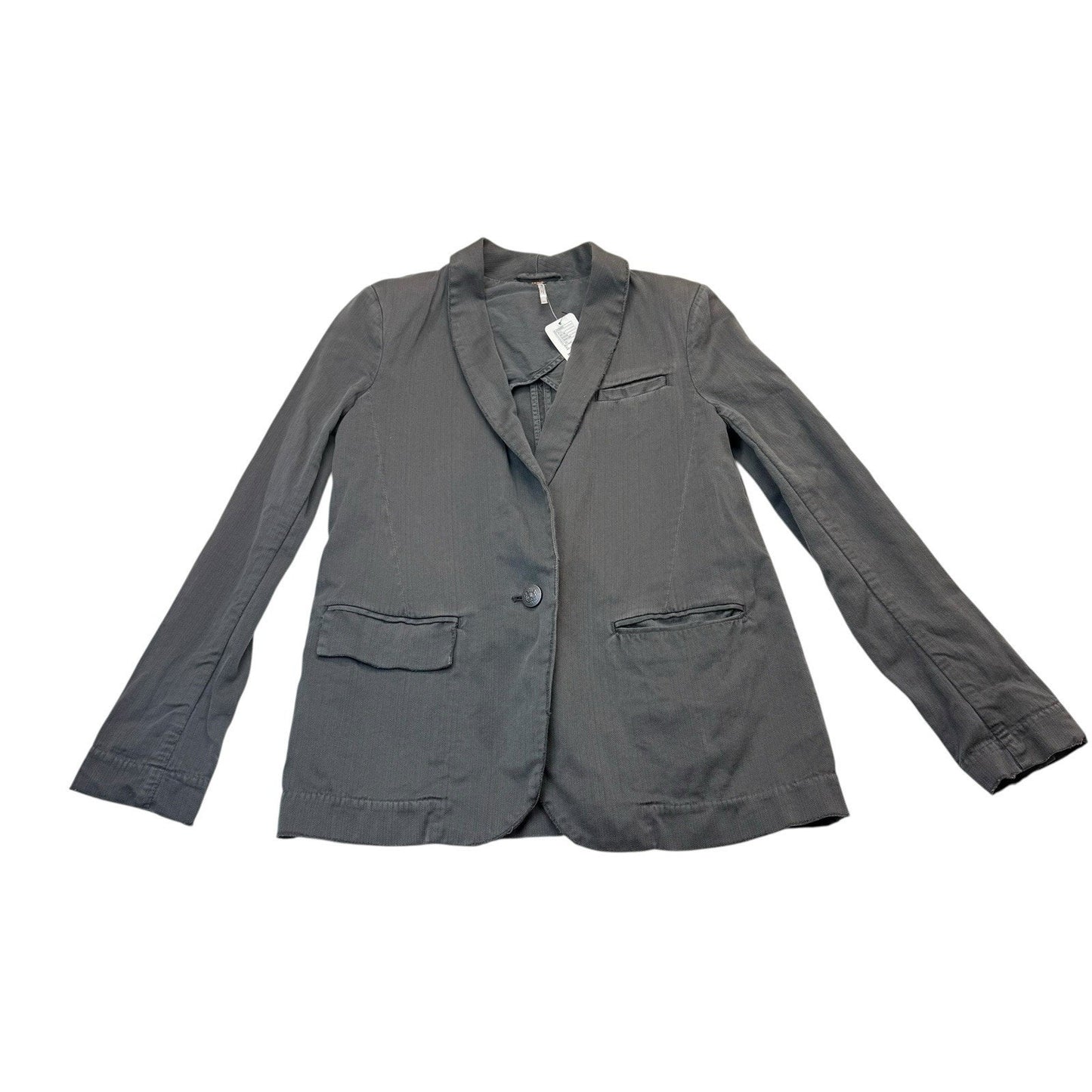 Free People Gray Blazer XS Casual Cotton Jacket Women's