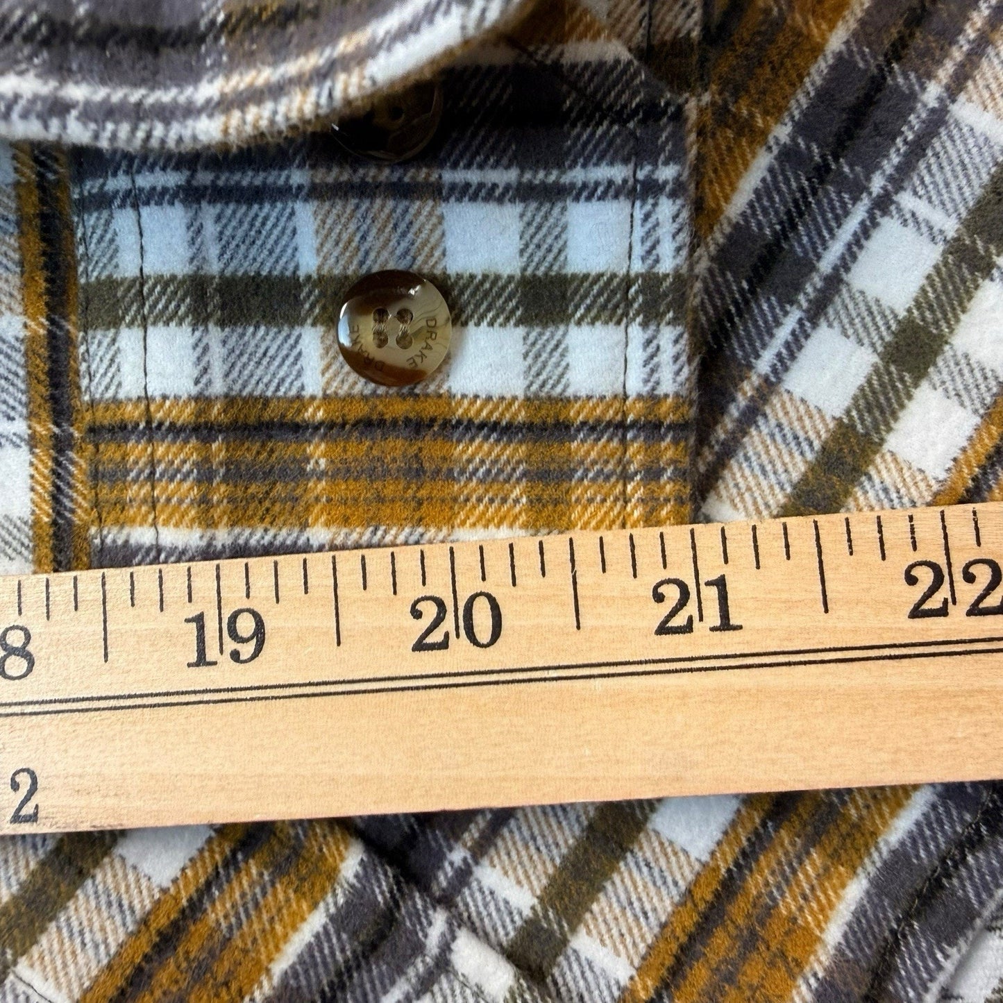 Drake Waterfowl Men’s Flannel Shirt Medium NWT Plaid Long Sleeve YLW/GRN/GRAY Button Down