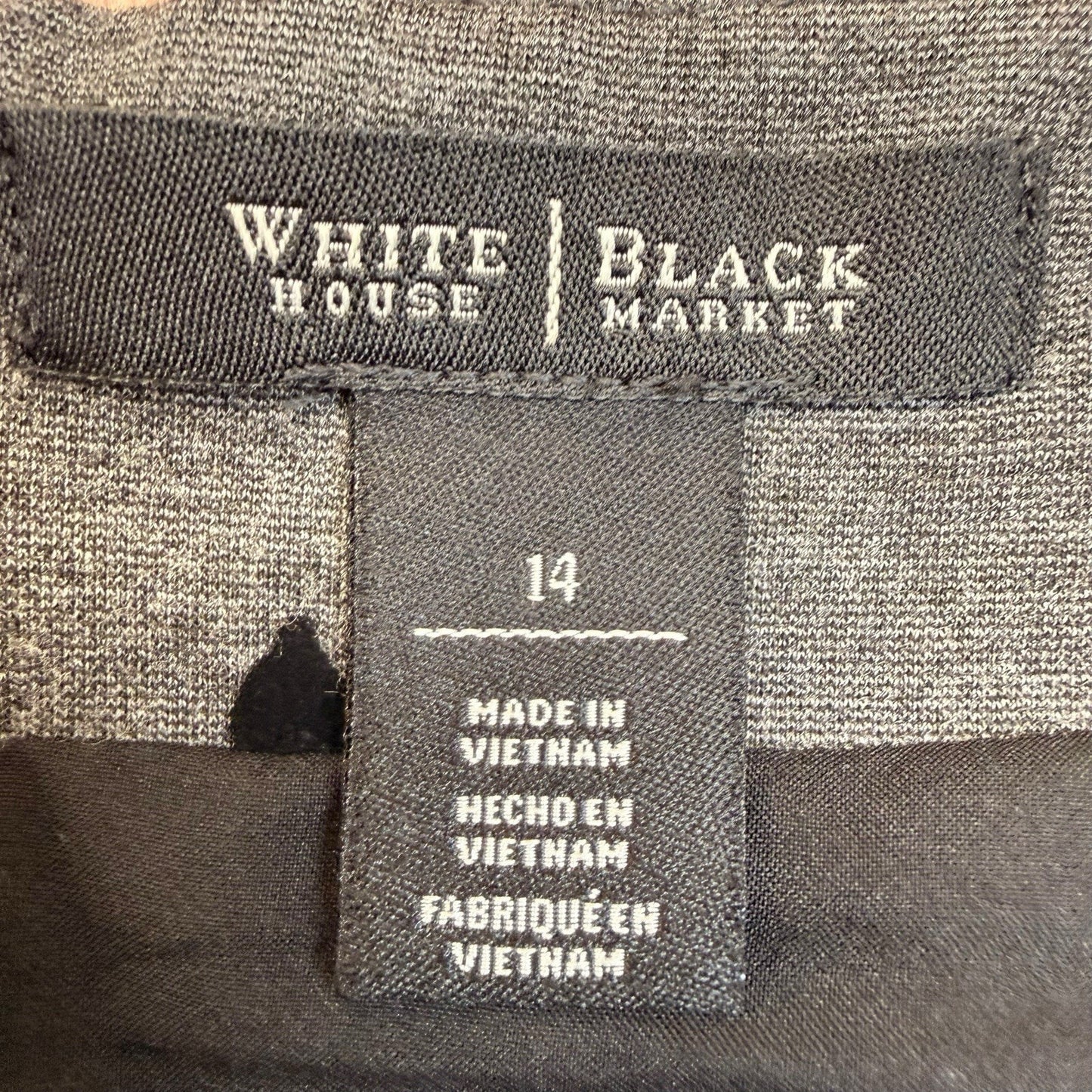 White House Black Market 2-Piece Suit, Set Gray Black Women's Size 12 Skirt 14