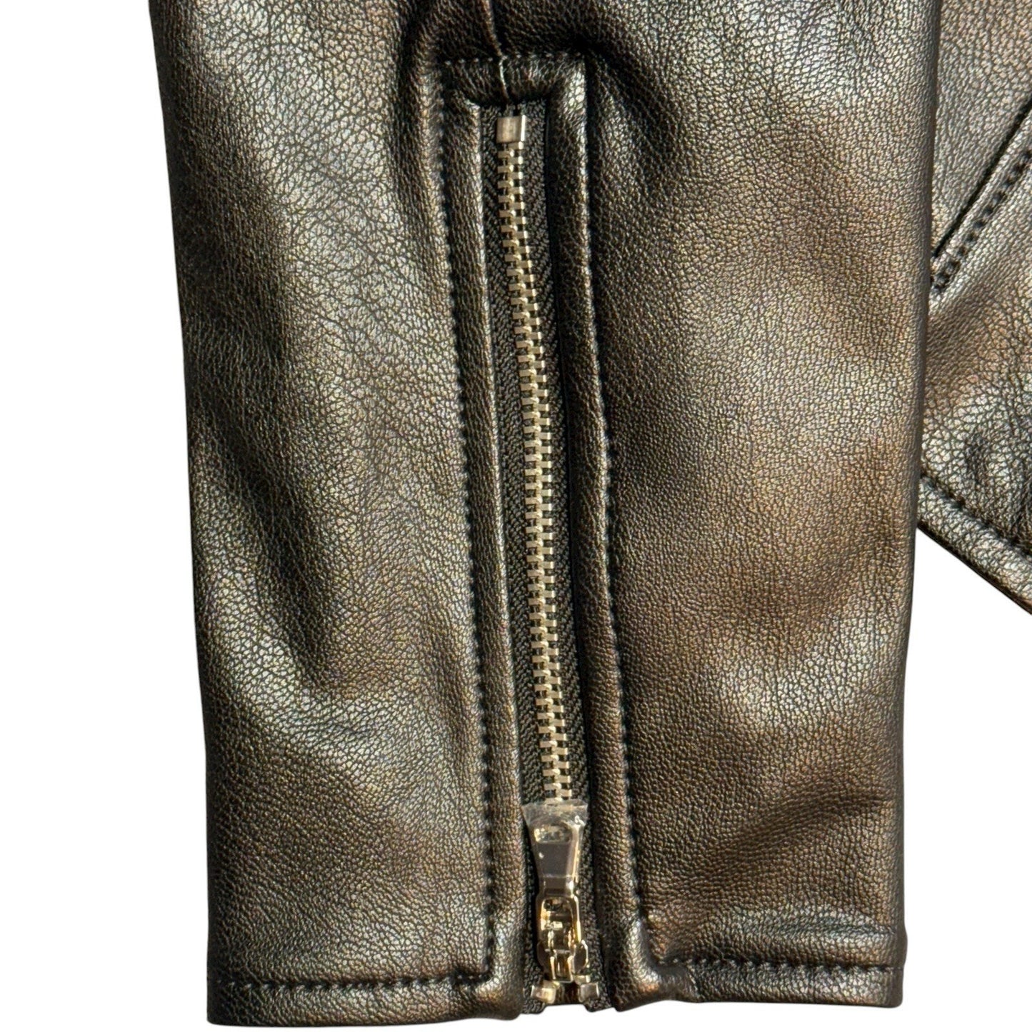 Spanx Faux Leather Moto Jacket Women’s Size M Black Zip Front NWT