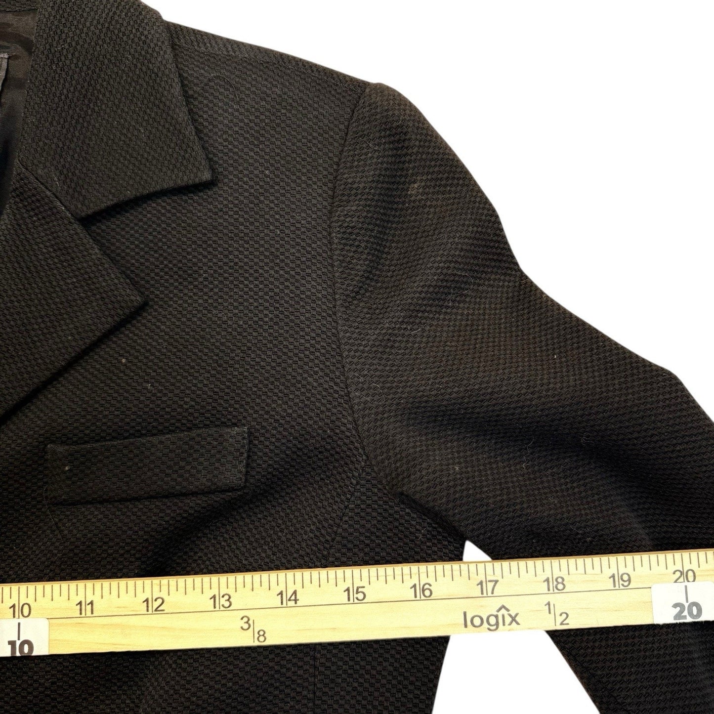 Vintage Cynthia Rowley Black Cotton Blazer Jacket USA Size 6 Women's
