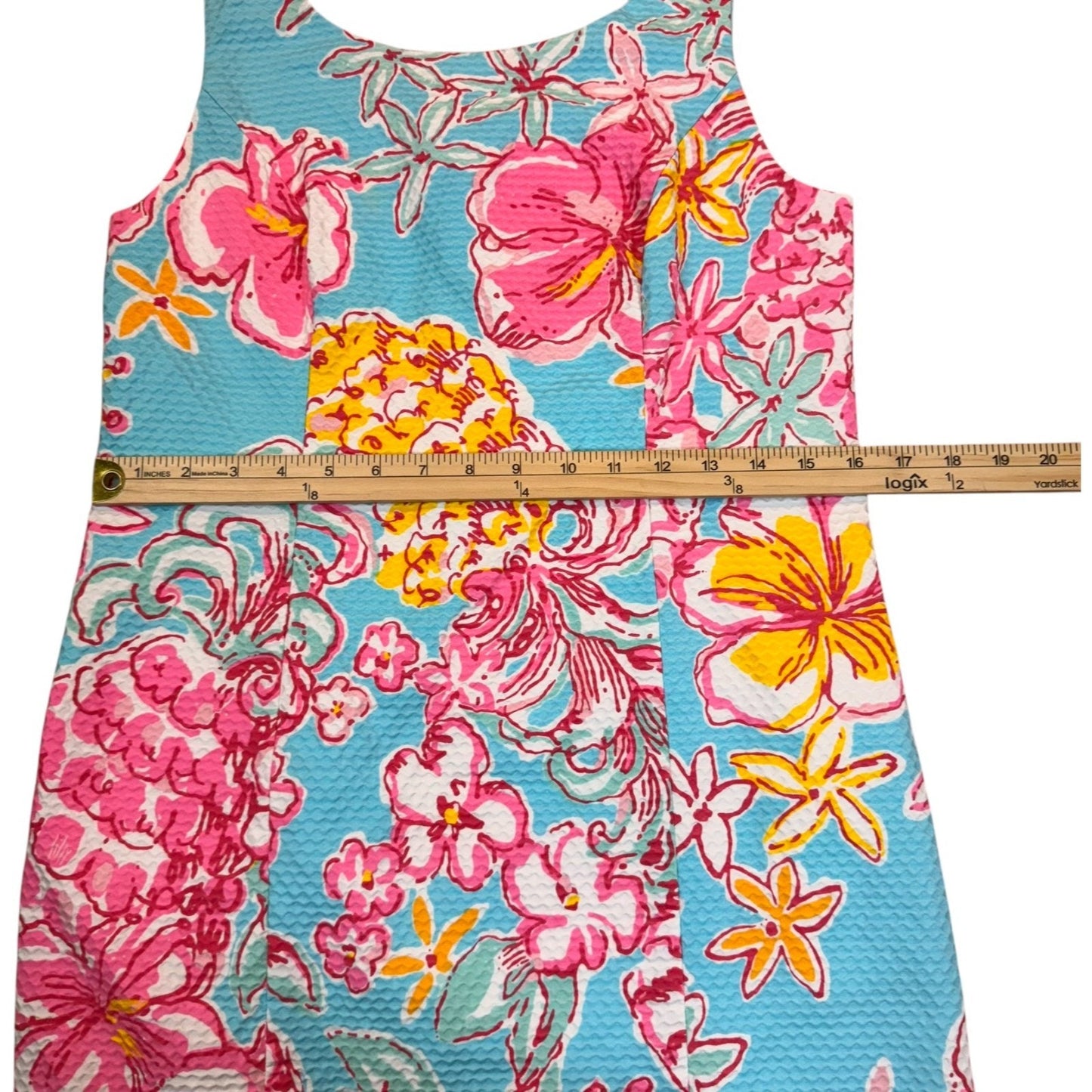 Lilly Pulitzer Women's Size 6 Sleeveless Pull-On A-Line Floral Dress 100% Cotton