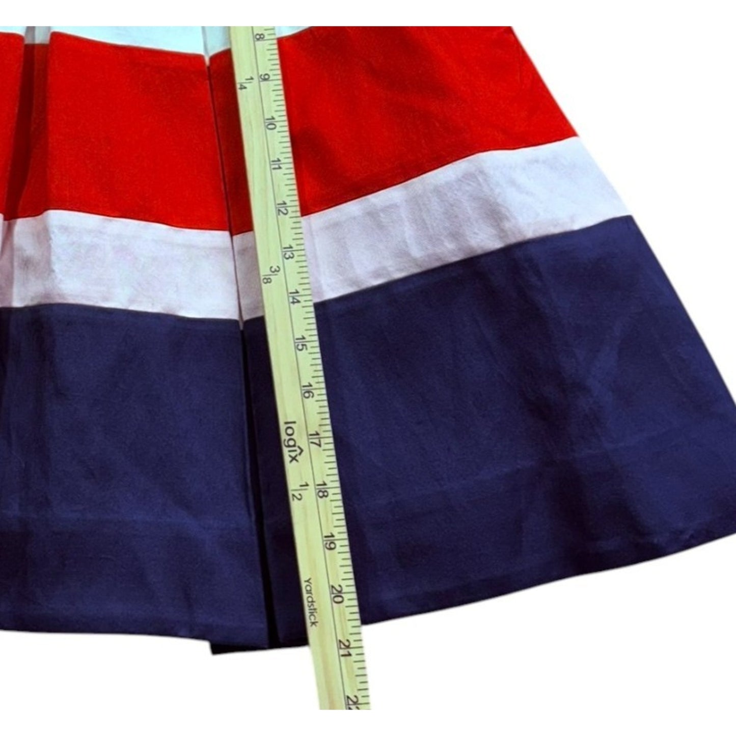 Kate Spade New York Silk Cotton Dress Size 00 Red White Blue Stripe Lined Women's