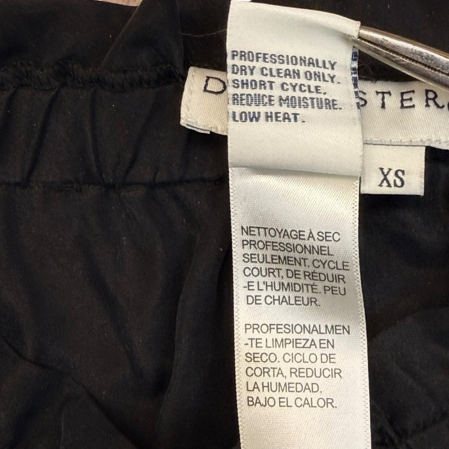 Doncaster Black 100% Silk Wide Leg Pants XS Elastic Waist Luxury Women's