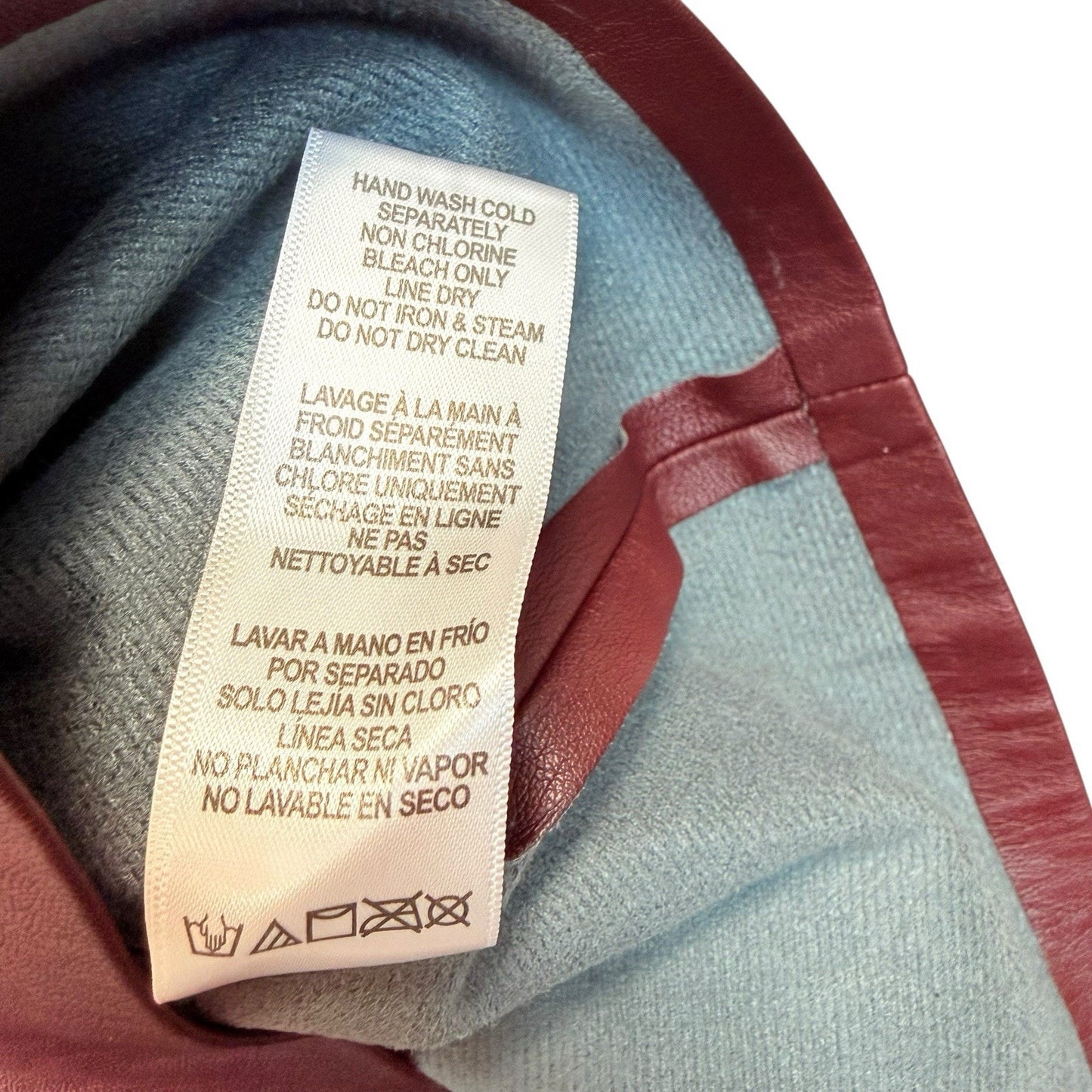 Good American Faux Leather Crop Top Burgundy Sleeveless L Women's Blouse