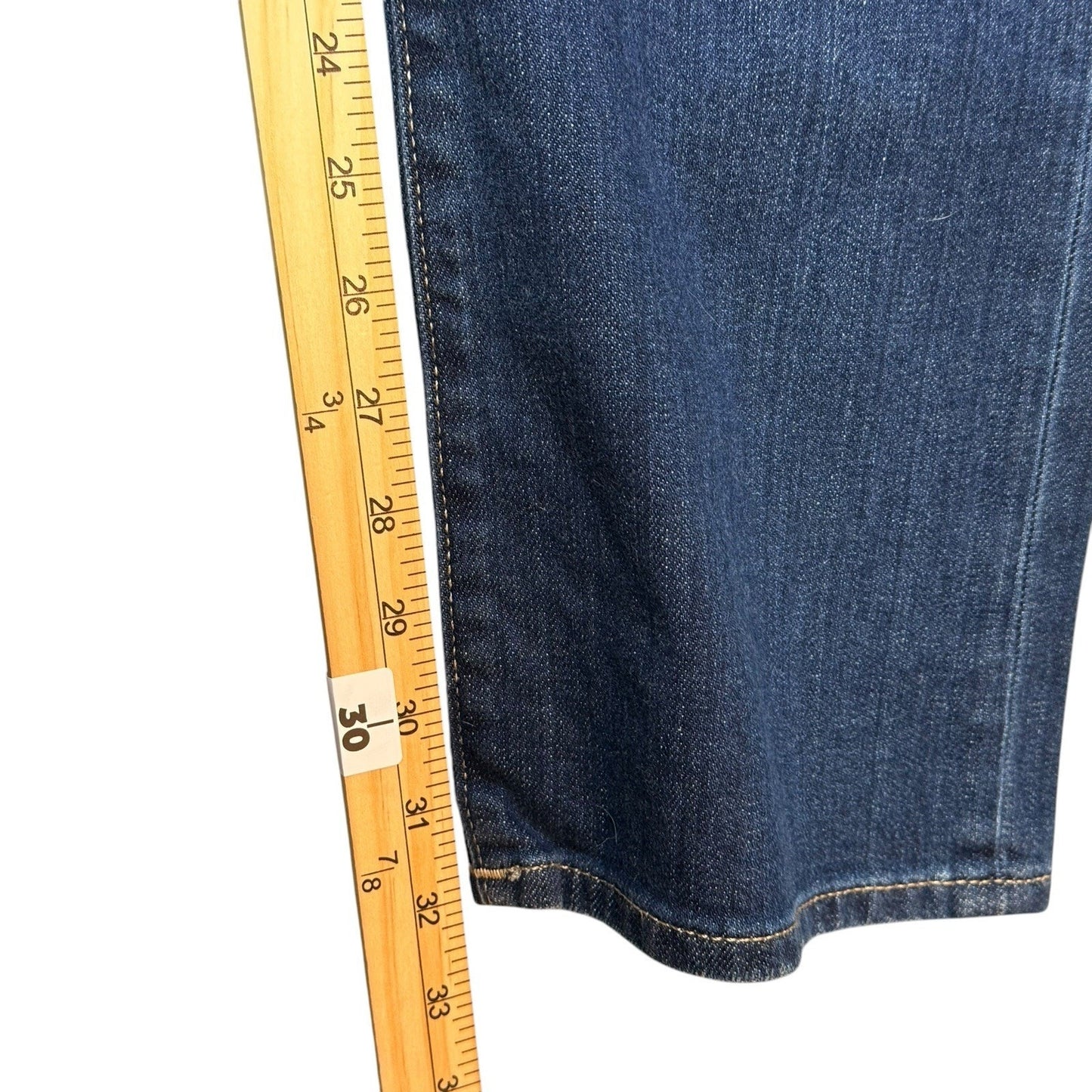 True Religion Billie Mid-Rise Chained Straight Jeans Sz 32 Blue Distressed NWT Women's