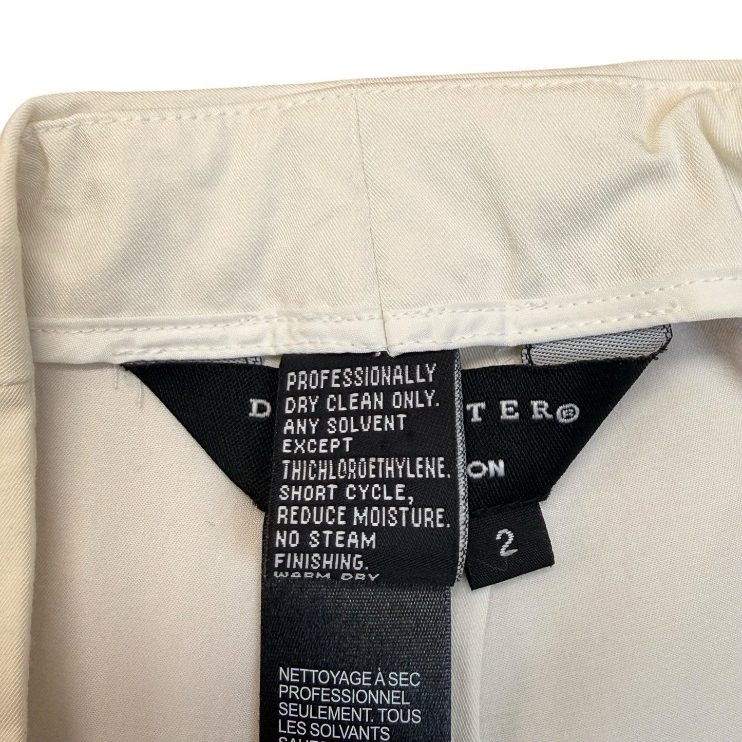 Doncaster Collection White Stretch Ankle Pants Size 2 Career Slim Women's