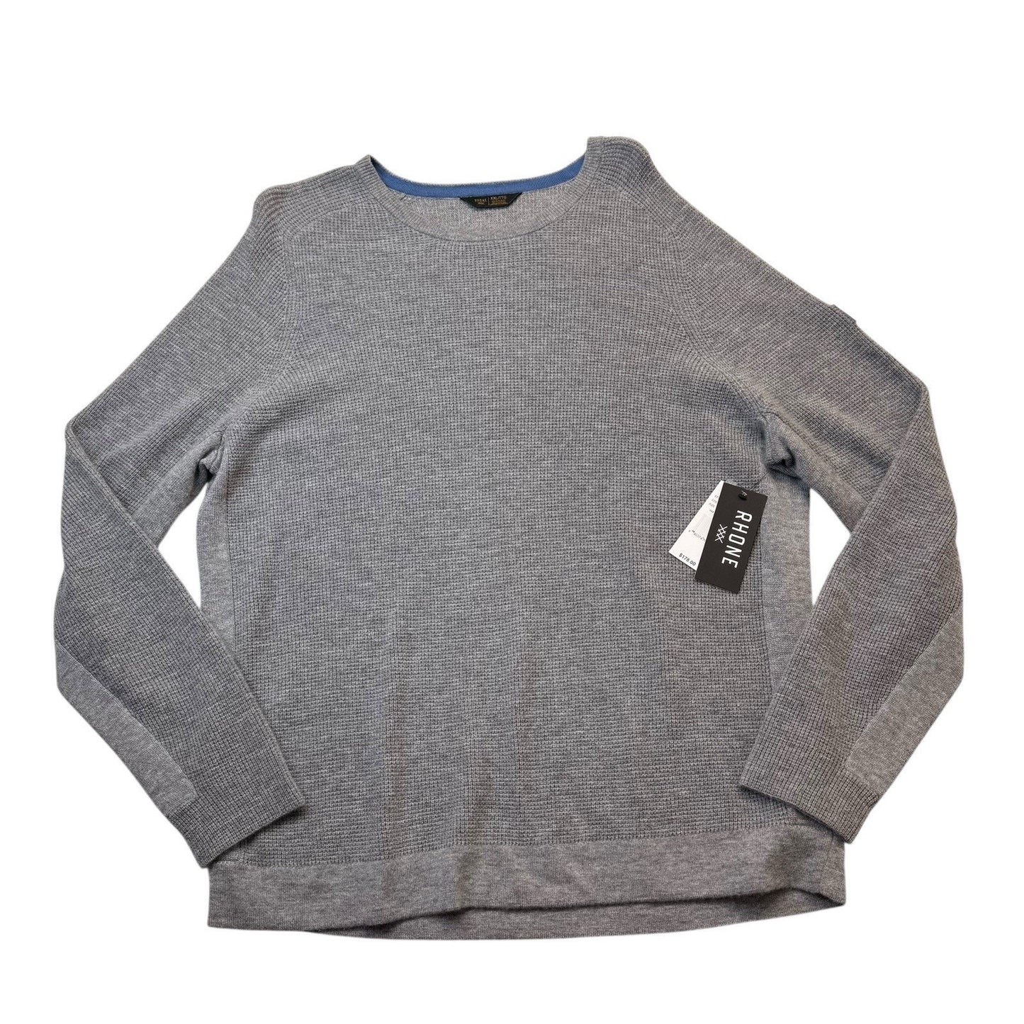 Men's Rhone Walden Waffle Knit Sweater XXL NWT Wool Cashmere Gray $178