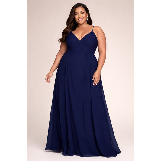 WHITE by Vera Wang Blue Maxi Dress Size 26 NWT David’s Bridal Chiffon Bridesmaid Women's