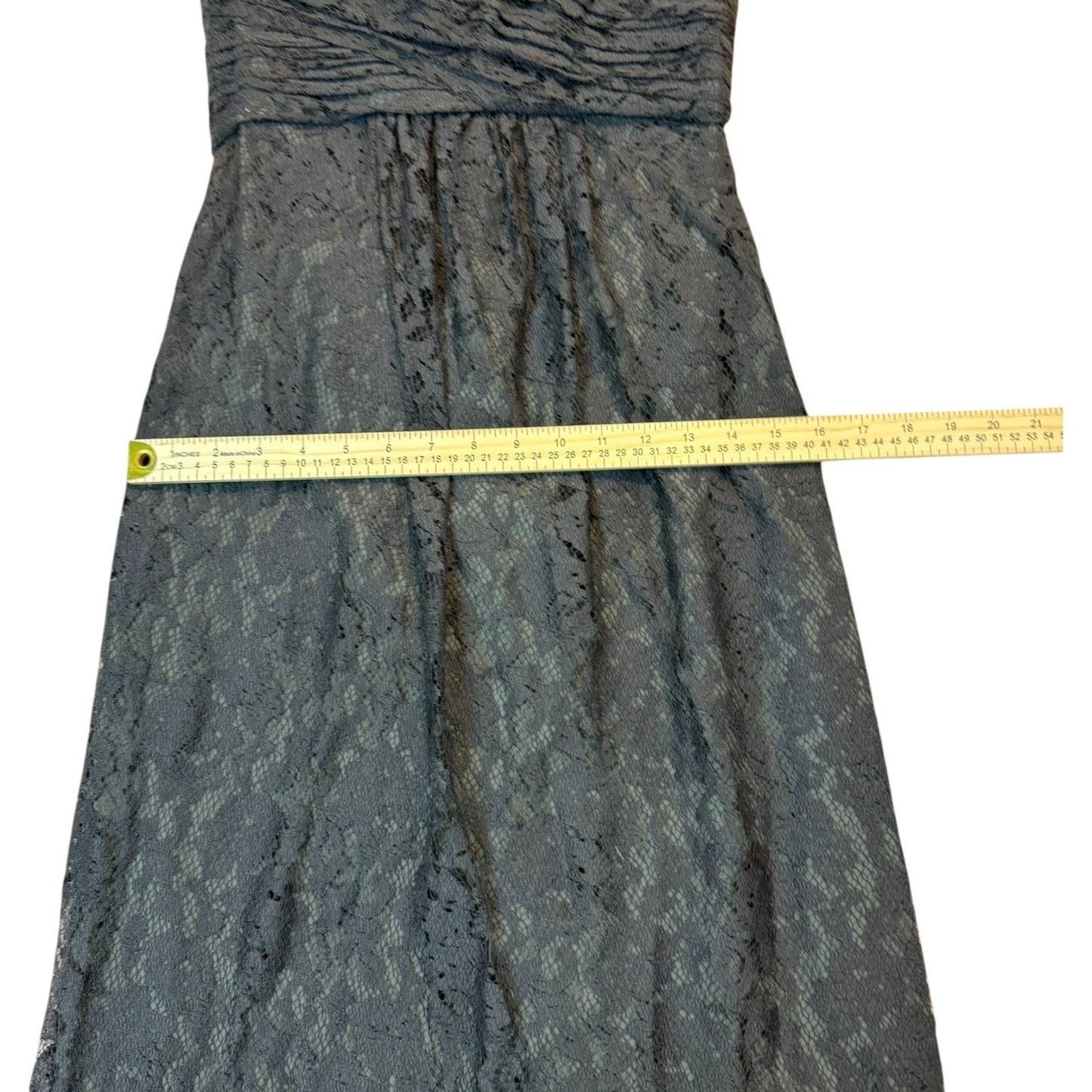 NWT Amsale Women's Size 4 Black Lined Backless Zip Evening Gown Dress