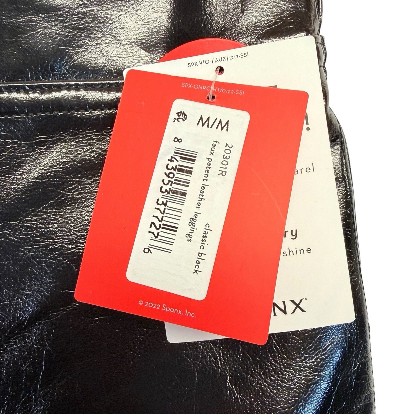 SPANX Faux Leather Leggings Black High Rise Medium NWT Women's Pants