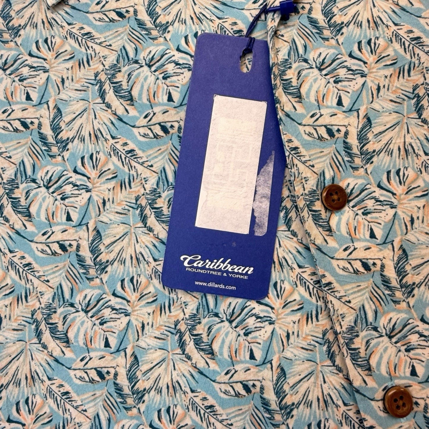 Caribbean Men’s Tropical Shirt XXL NWT Button Front Short Sleeve Vacation Polo's