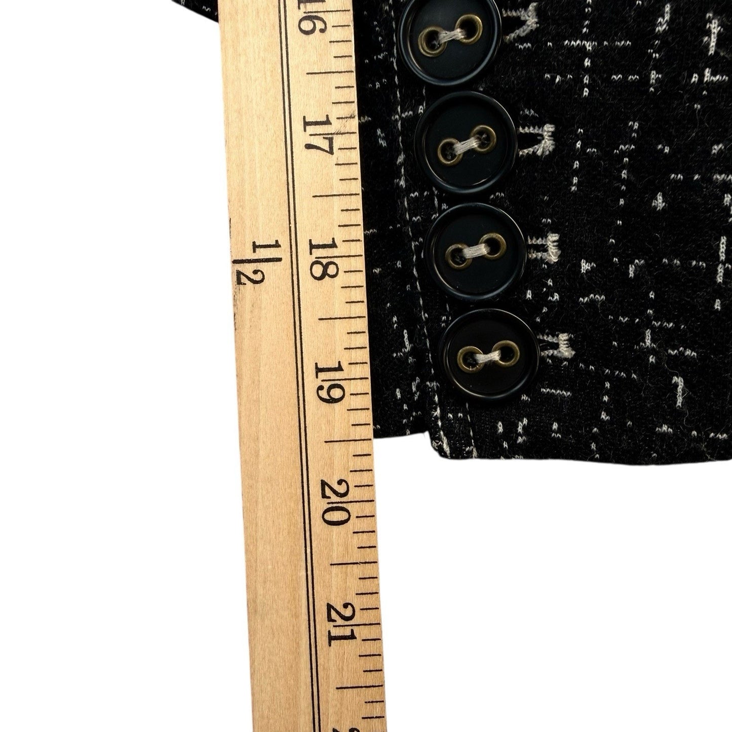 Cynthia Rowley Women’s Size 4 Black Tweed Skirt Suit Cropped Jacket Set