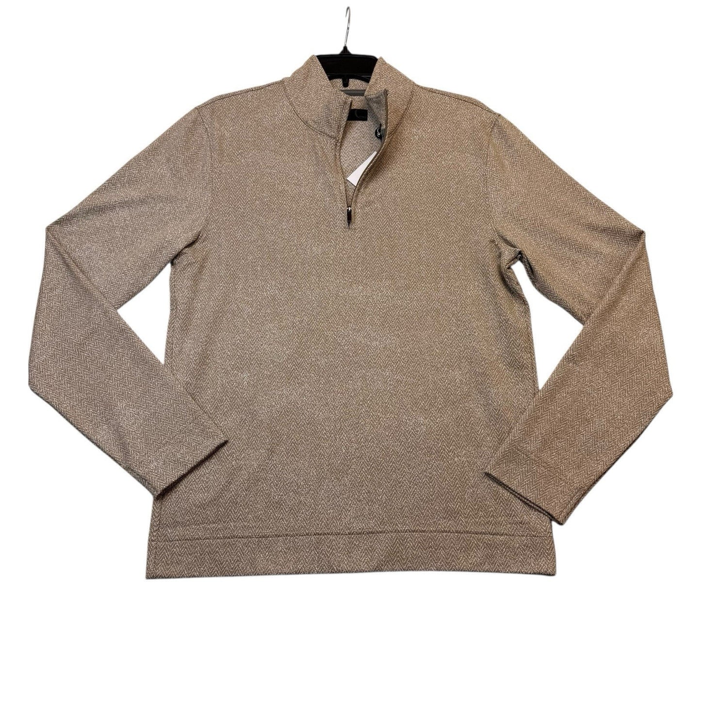 Quieti Men’s Textured Pullover NWT Otter (Tan) Stretch 1/4 Snap $125 Small 2XL