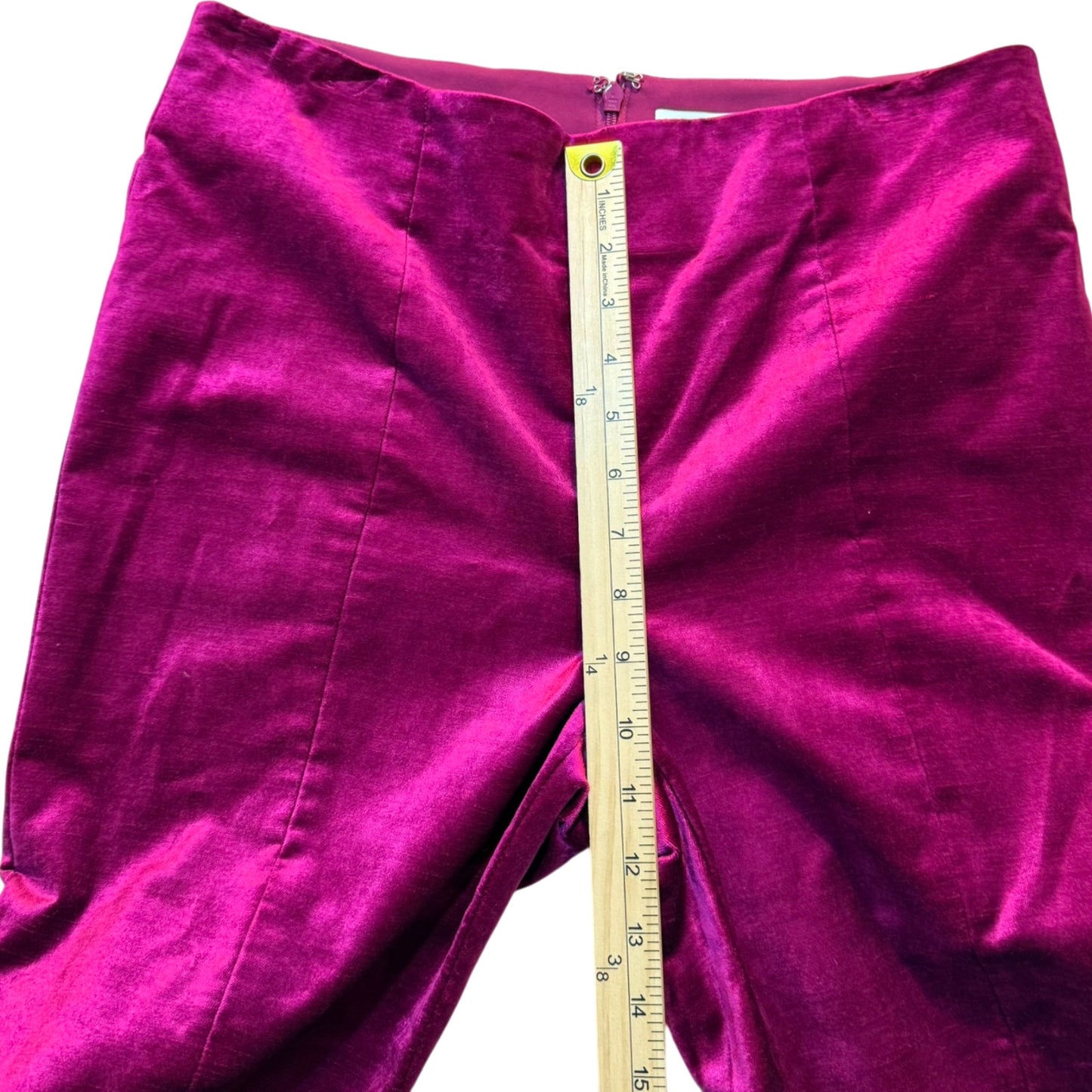 Veronica Beard Honolulu Pants Women’s 8 Fuchsia Velvet Straight Leg NWT