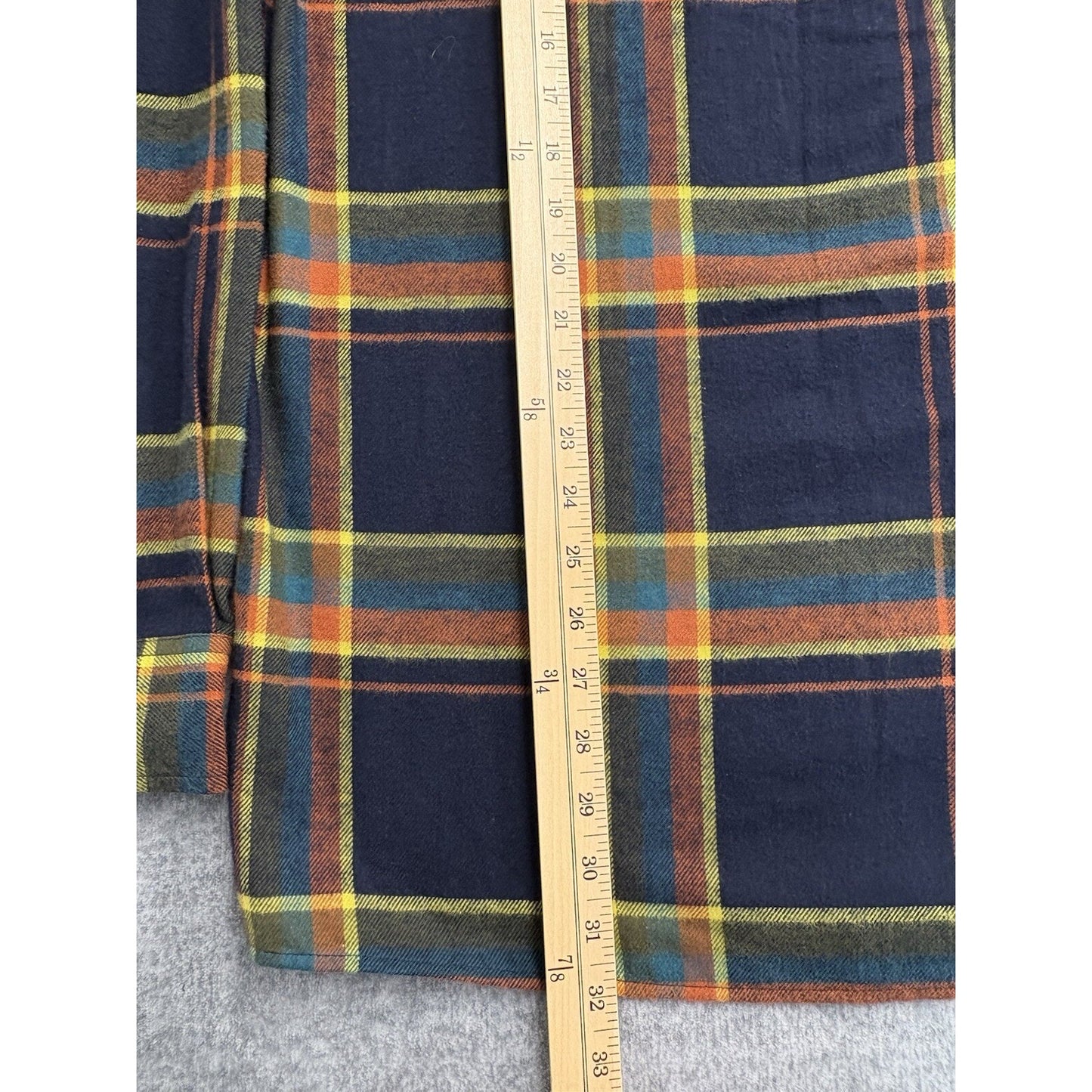 NWT's ROWM Portuguese Flannel Multi Orange, Blue, White Men's $89 Button Down