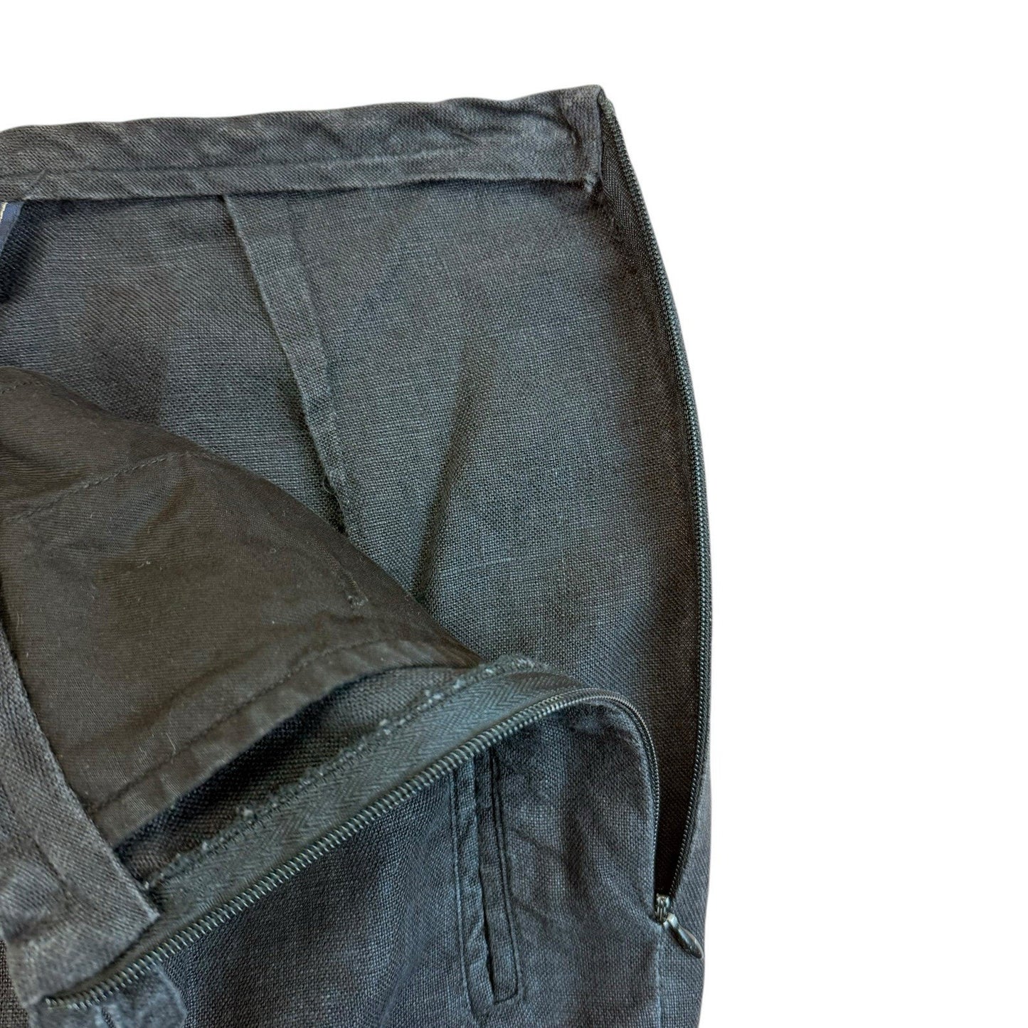 Vintage British Khaki Navy Straight Leg Pants Women’s Classic Cotton 90s Size 6
