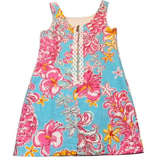 Lilly Pulitzer Women's Size 6 Sleeveless Pull-On A-Line Floral Dress 100% Cotton