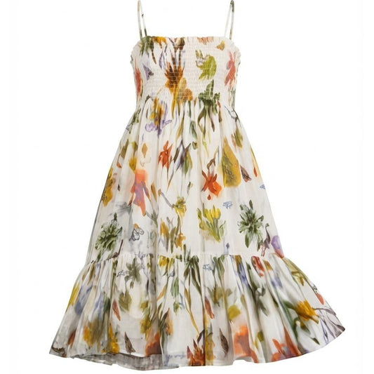Tanya Taylor Swim Mini Lina Dress Girl's XL Floral Cotton Sundress NWT $125