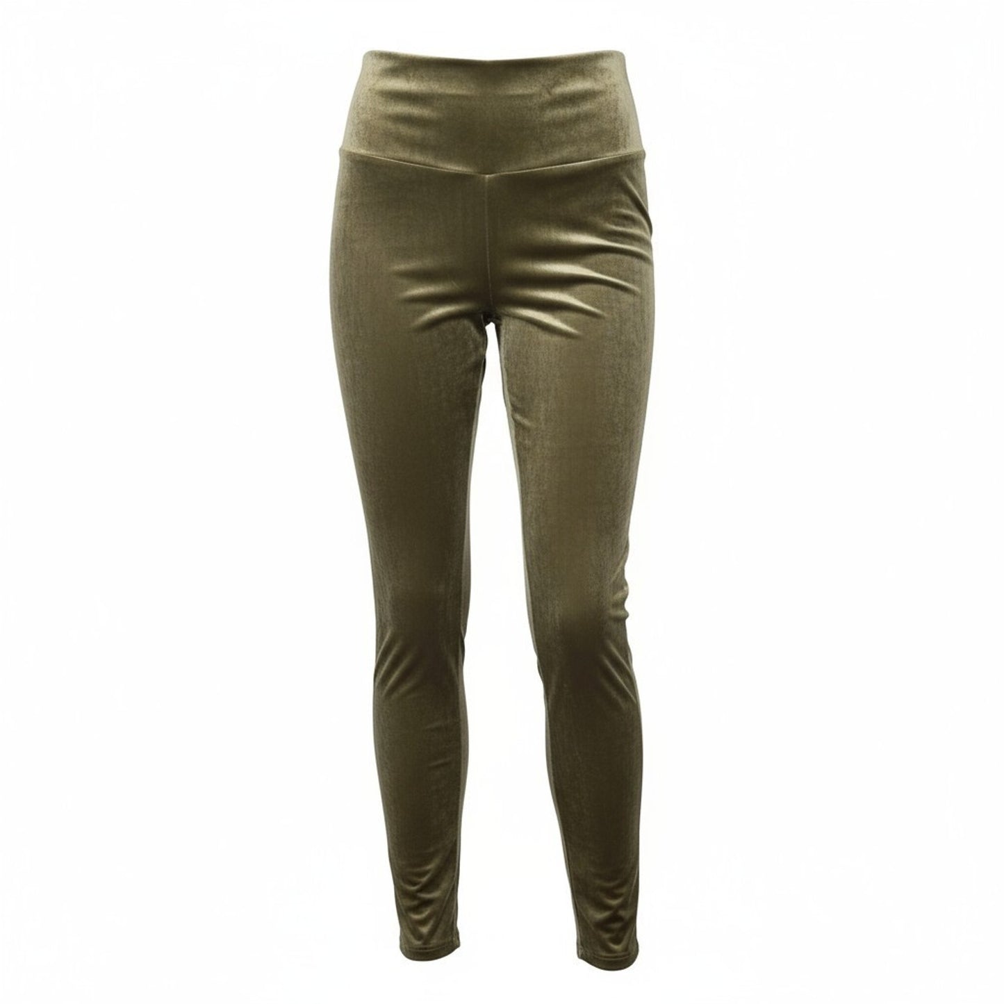Spanx Velvet Leggings Women’s Size M Dark Palm Green High Rise Pull-On NWT Pants