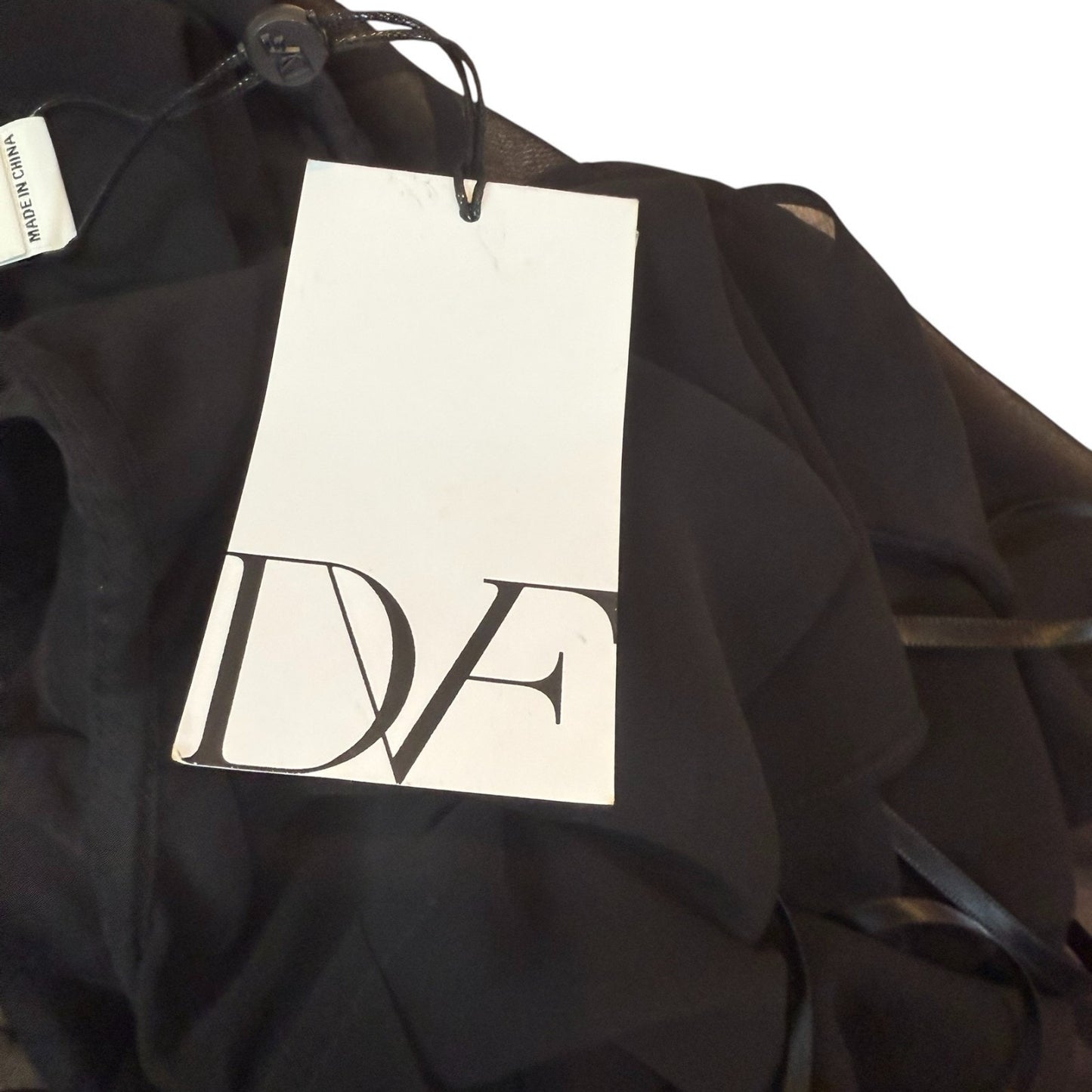 NEW Diane Von Furstenberg Women's Size Small Black Halter Blouse 100% Silk