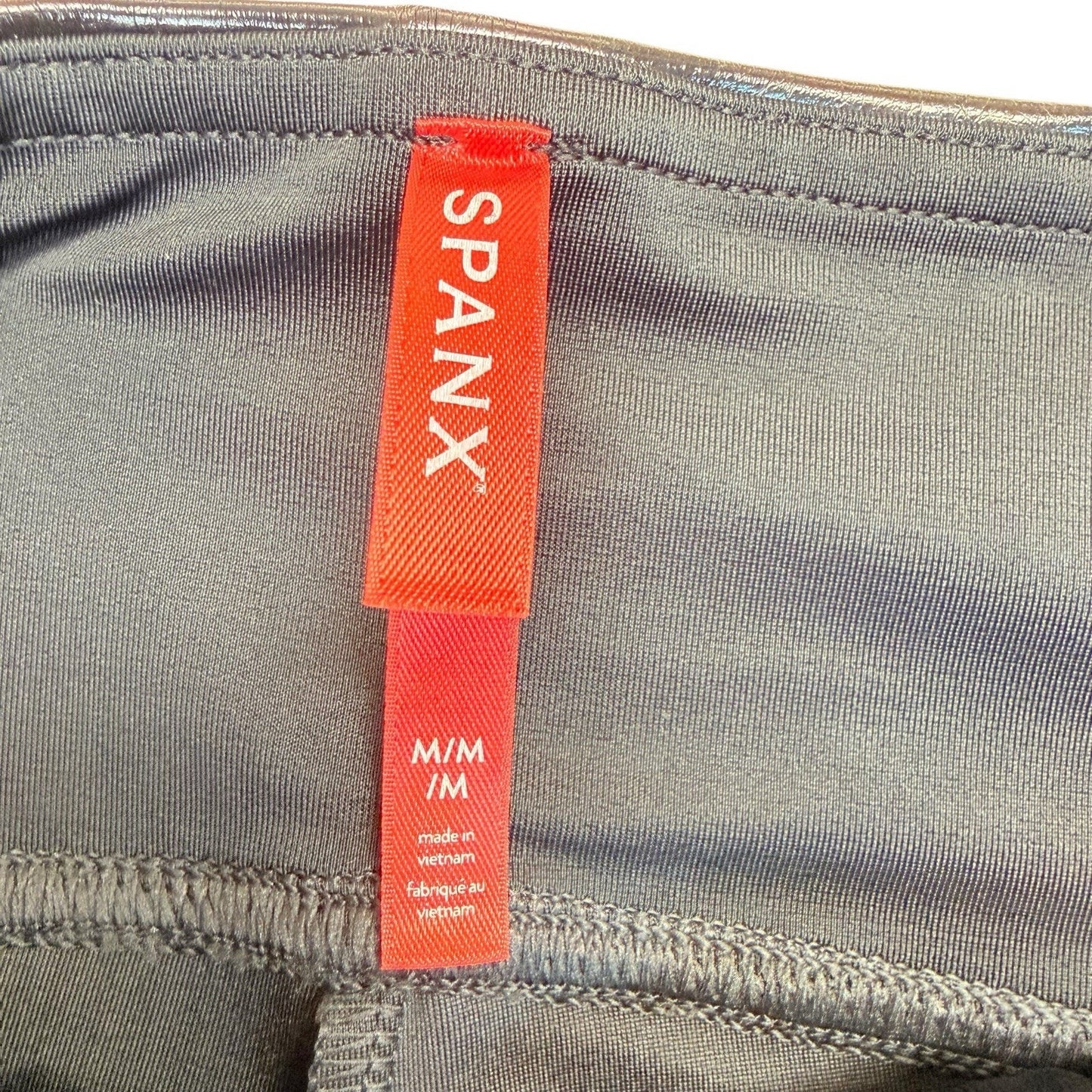 SPANX Faux Leather Leggings Black High Rise Medium NWT Women's Pants