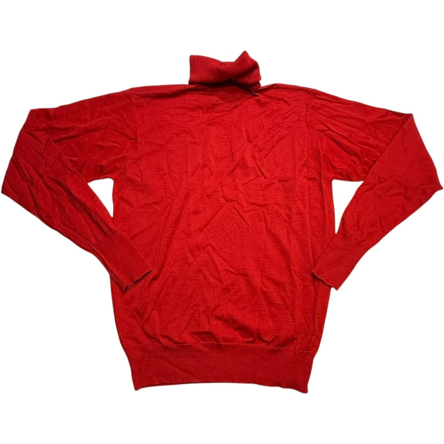 Ralph Lauren Women's Med Red Wool Turtleneck Sweater VTG Made in Great Britain