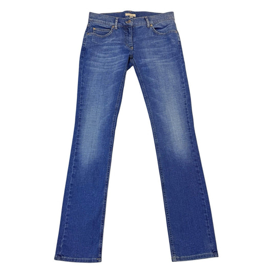 Burberry London Bootcut Jeans Size 4 Blue Made in Italy Women's