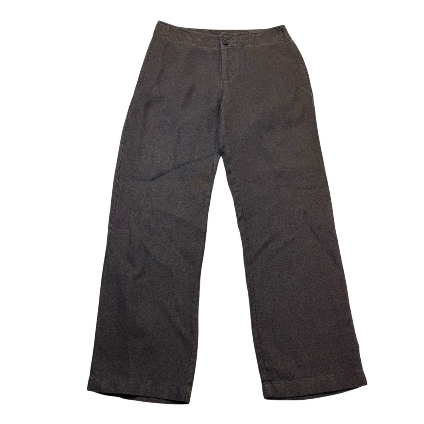 Vintage Eileen Fisher Linen Pants Women’s XS Black Straight Leg Minimalist