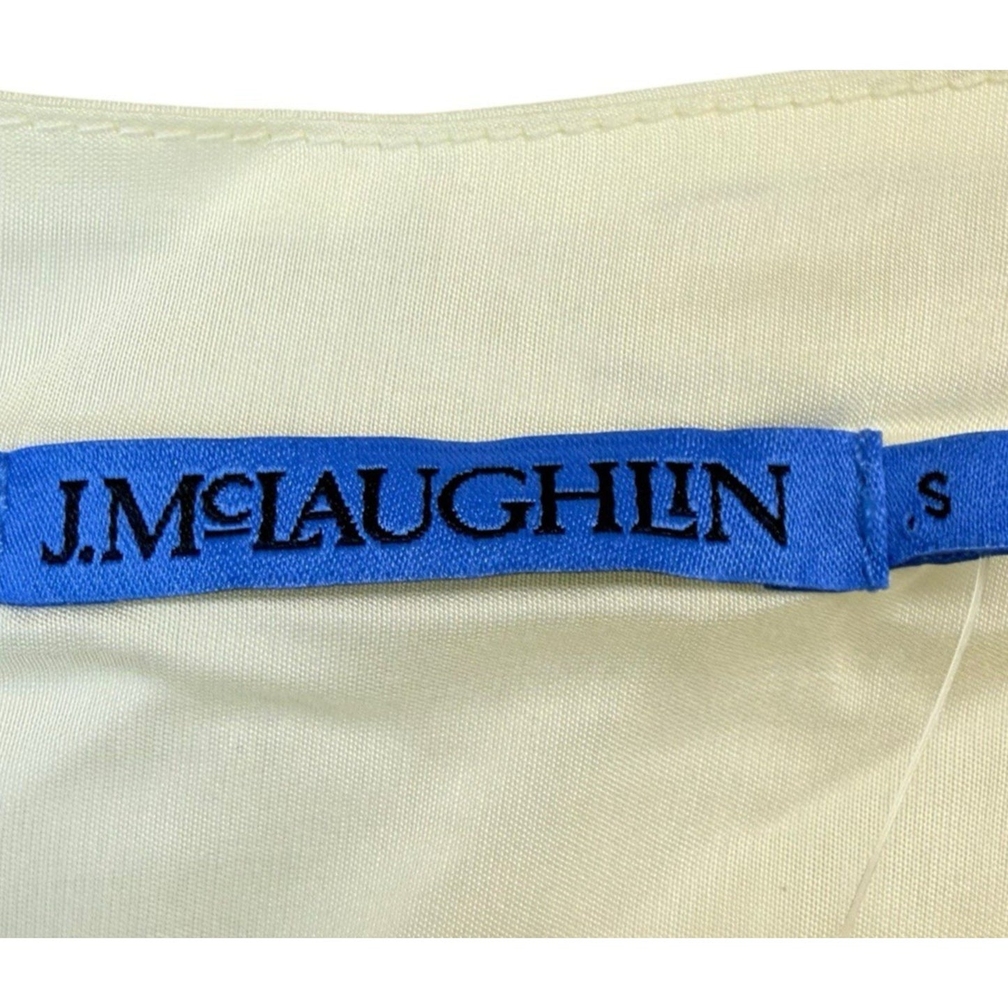 Women's NWT J.McLaughlin Off-White Button Front Blouse Long Sleeve Top Size S