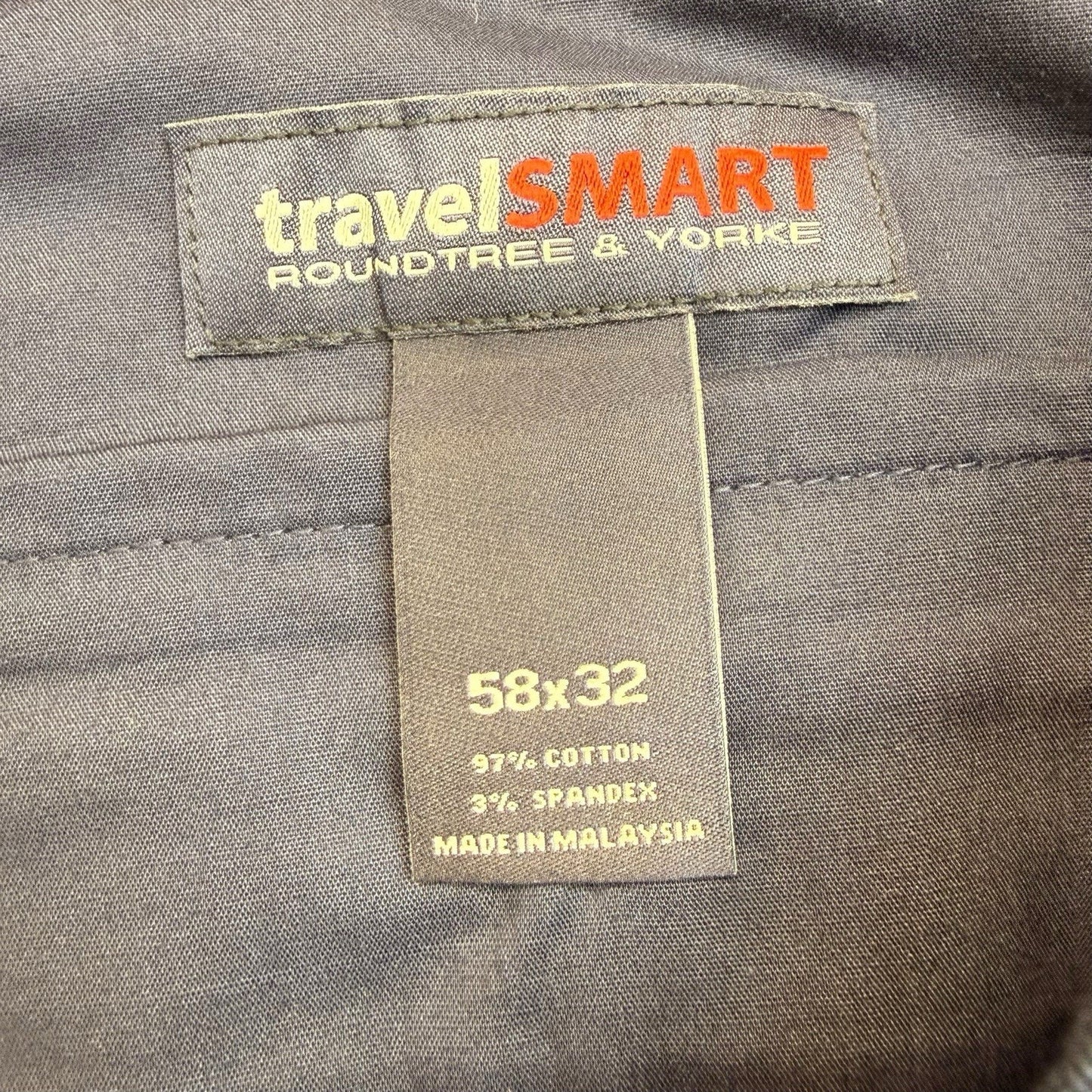 Roundtree & Yorke TravelSmart Pants 58x32 Navy Big Tall NWT Men's