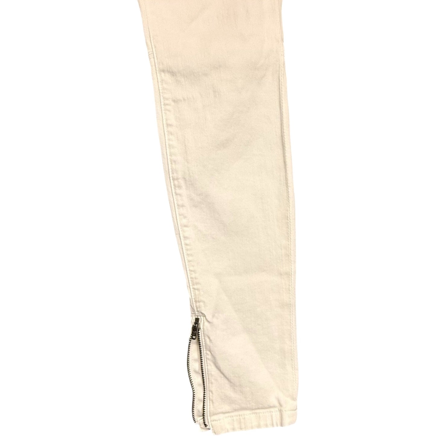 Vince Women's Skinny Jeans Size 28 Cream Ivory Stretch Denim Ankle Zip