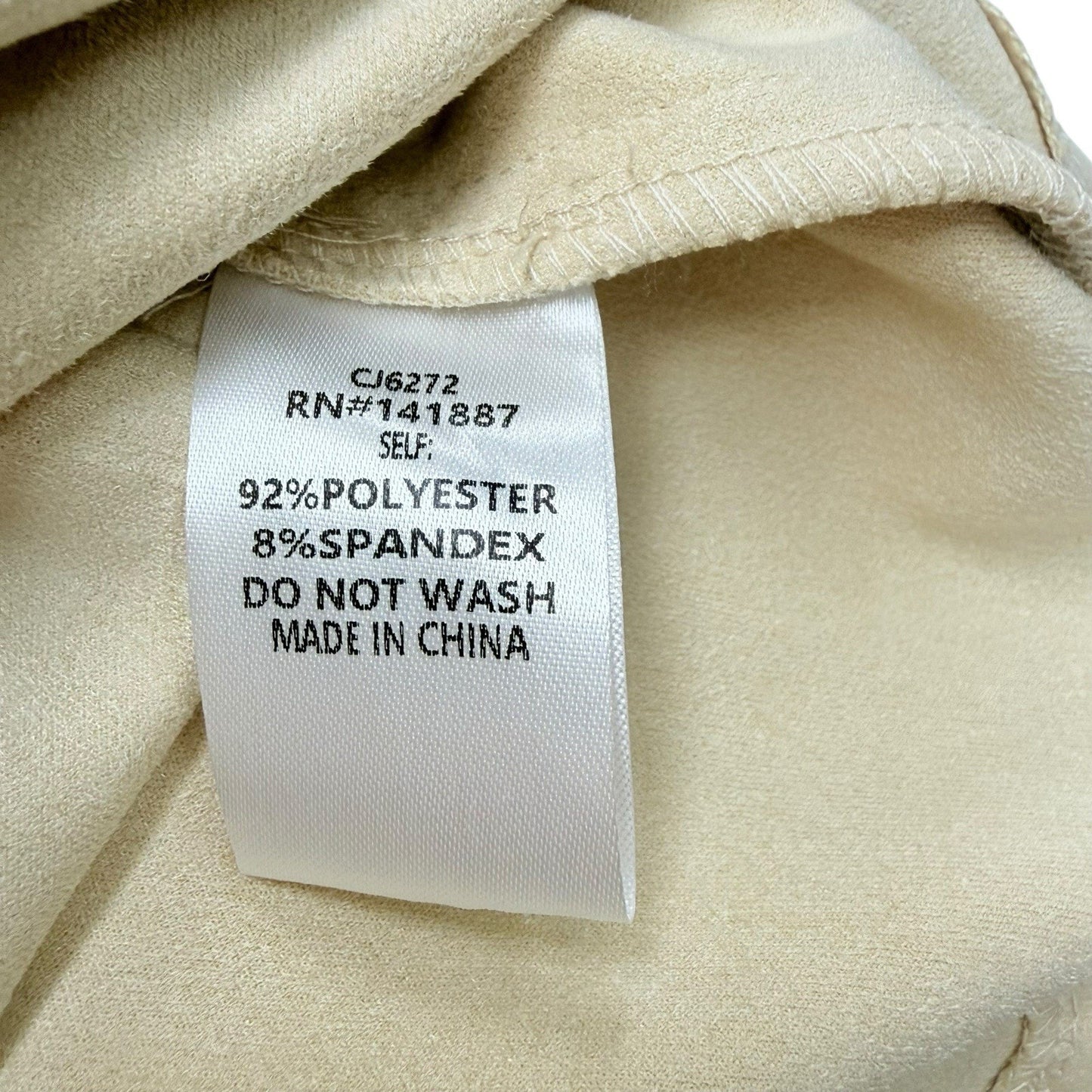 TCEC Fringe Jacket Large Cream Western Boho Moto Blazer Women's