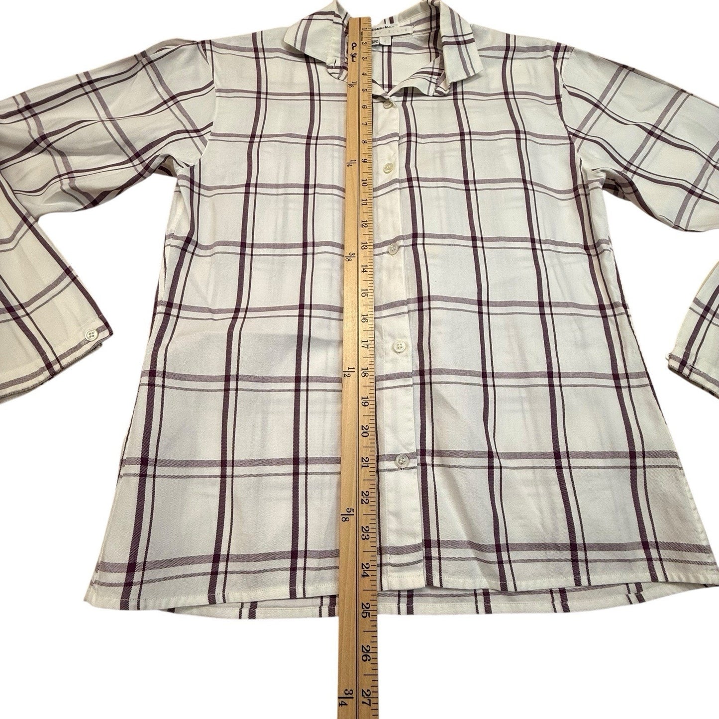 Vintage Perry Ellis Plaid Shirt Made in British Crown Colony Hong Kong Cotton Men's Button Down