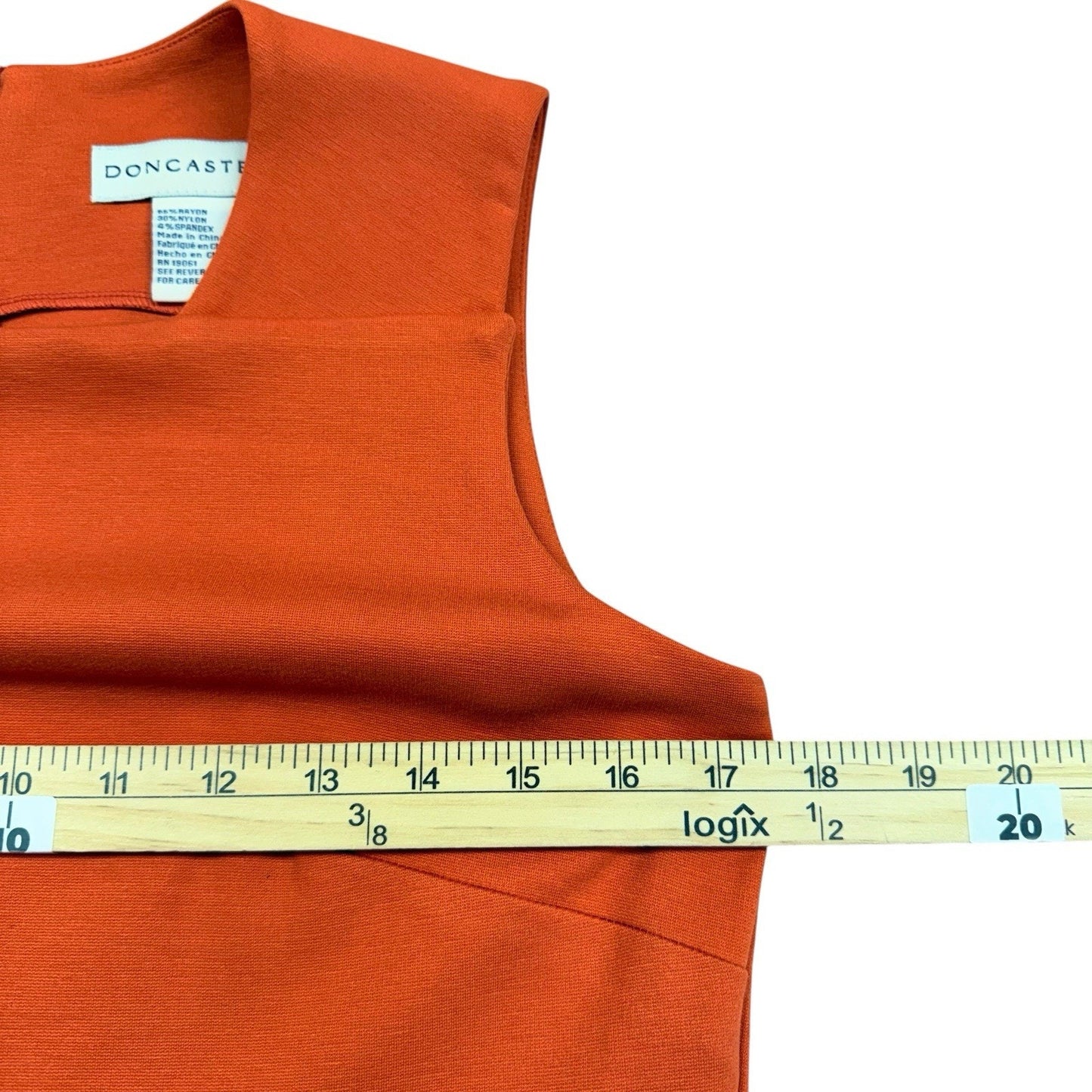 Doncaster Orange Shift Dress Women's Size 2 Sleeveless A-Line Career