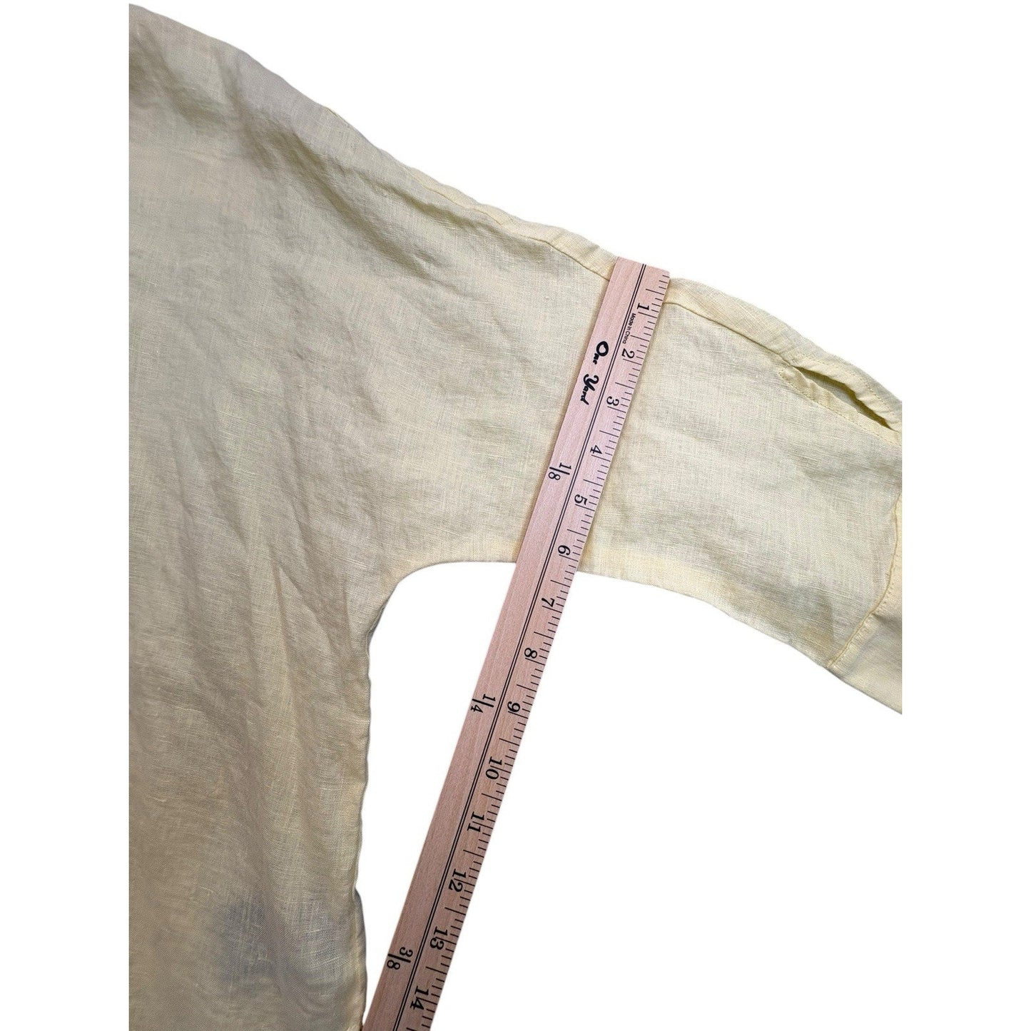 Lafayette 148 Women's Small Blouse Yellow New York Linen