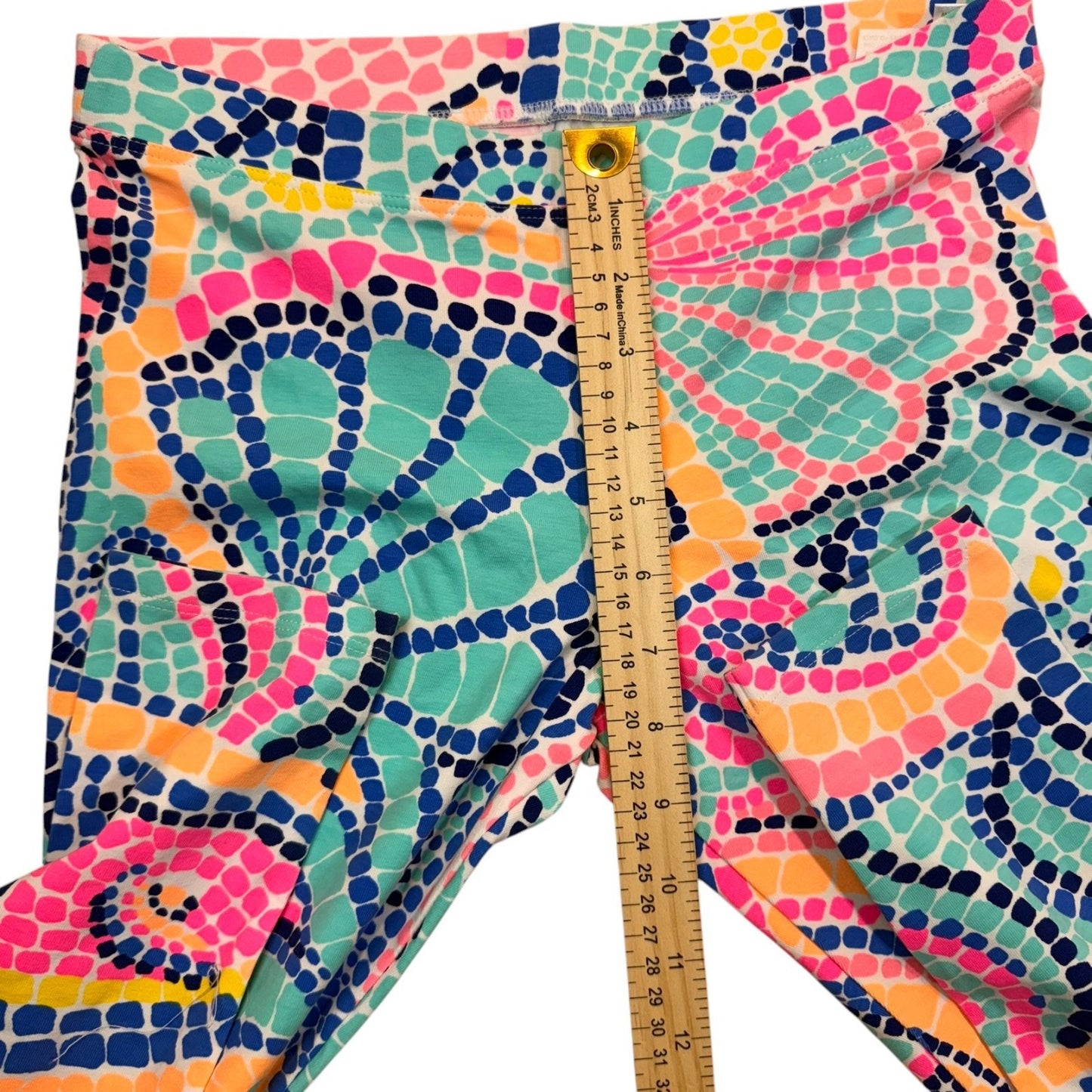 Lilly Pulitzer Girl's Size XL Vibrant Mosaic Pattern Printed Leggings Activewear